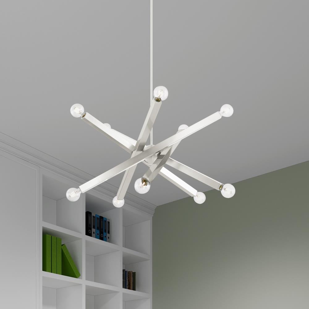 Solna Brushed Nickel 10-Light Modern Chandelier