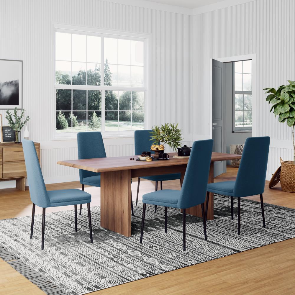 Accentrics Home Brown Contemporary/Modern Dining Table, Wood with Light ...