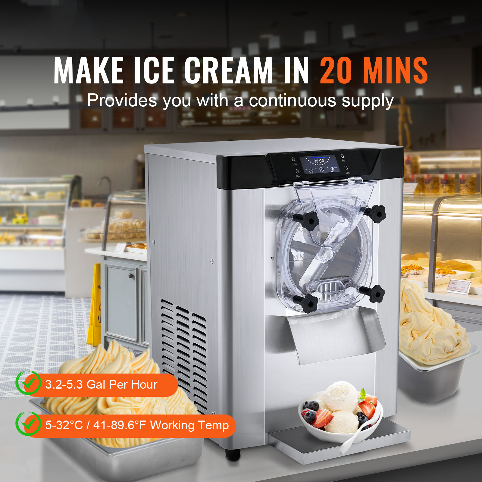 VEVOR BJLJYKF-8218TPDT1V1 Frozen-Confection-Appliances - View #3