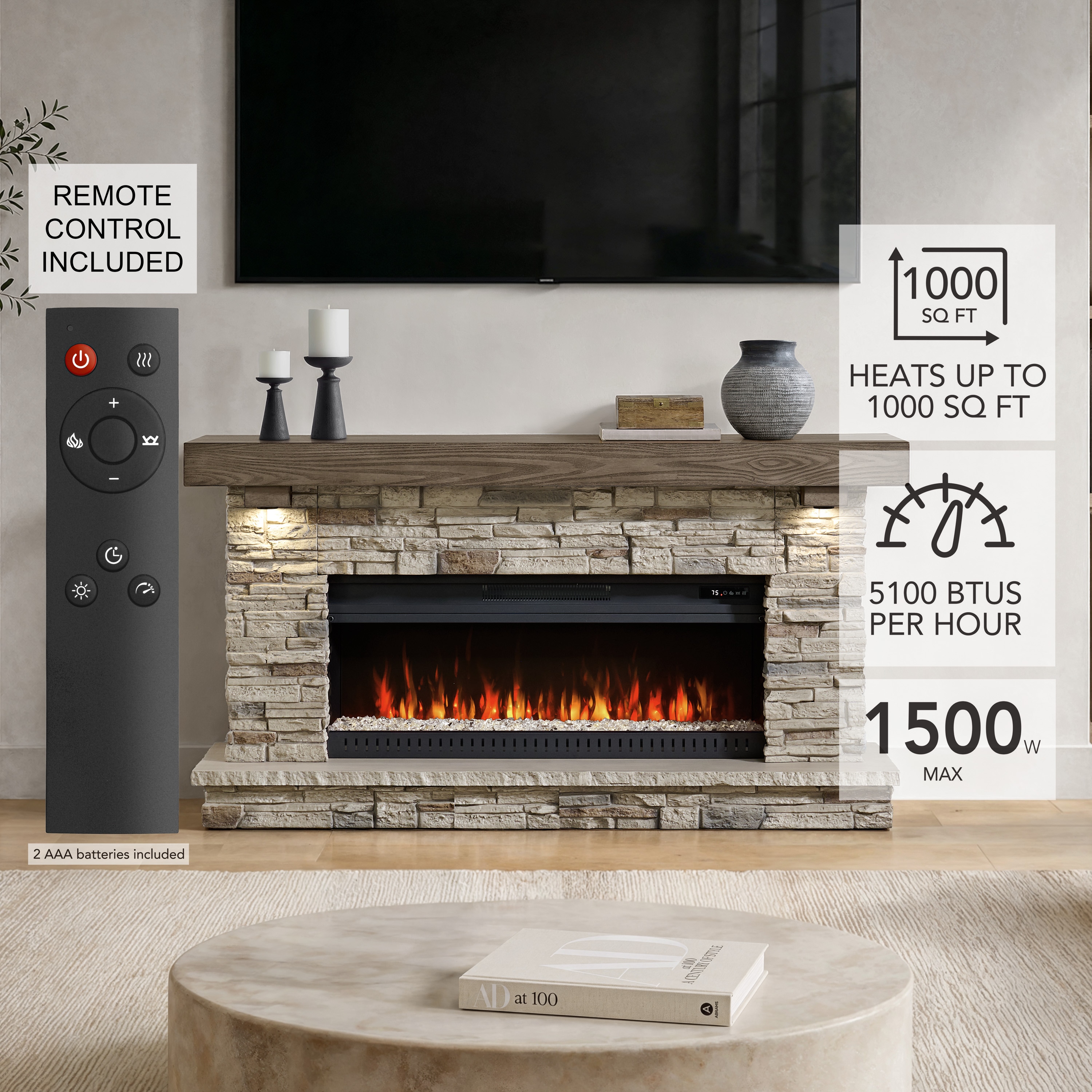 allen + roth 1062SFP-66-42-963 Electric-Fireplaces - View #4