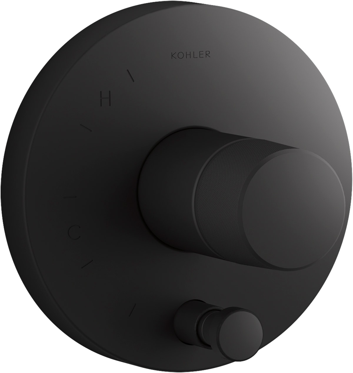 KOHLER K-T78016-8-BL Matte Black Knob Shower Faucet Handle