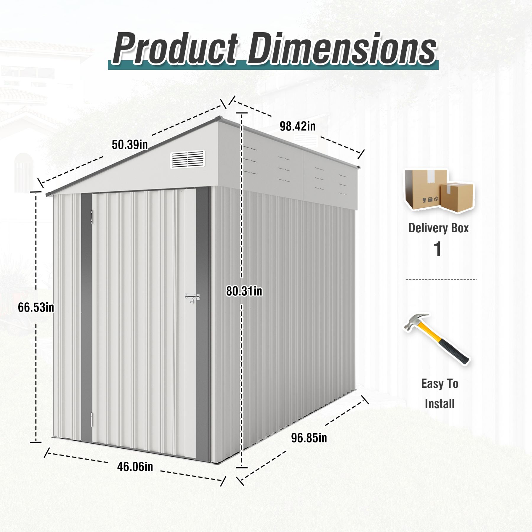 Blisstyle JDHRSFUNQF Metal-Storage-Buildings-Sheds - View #19
