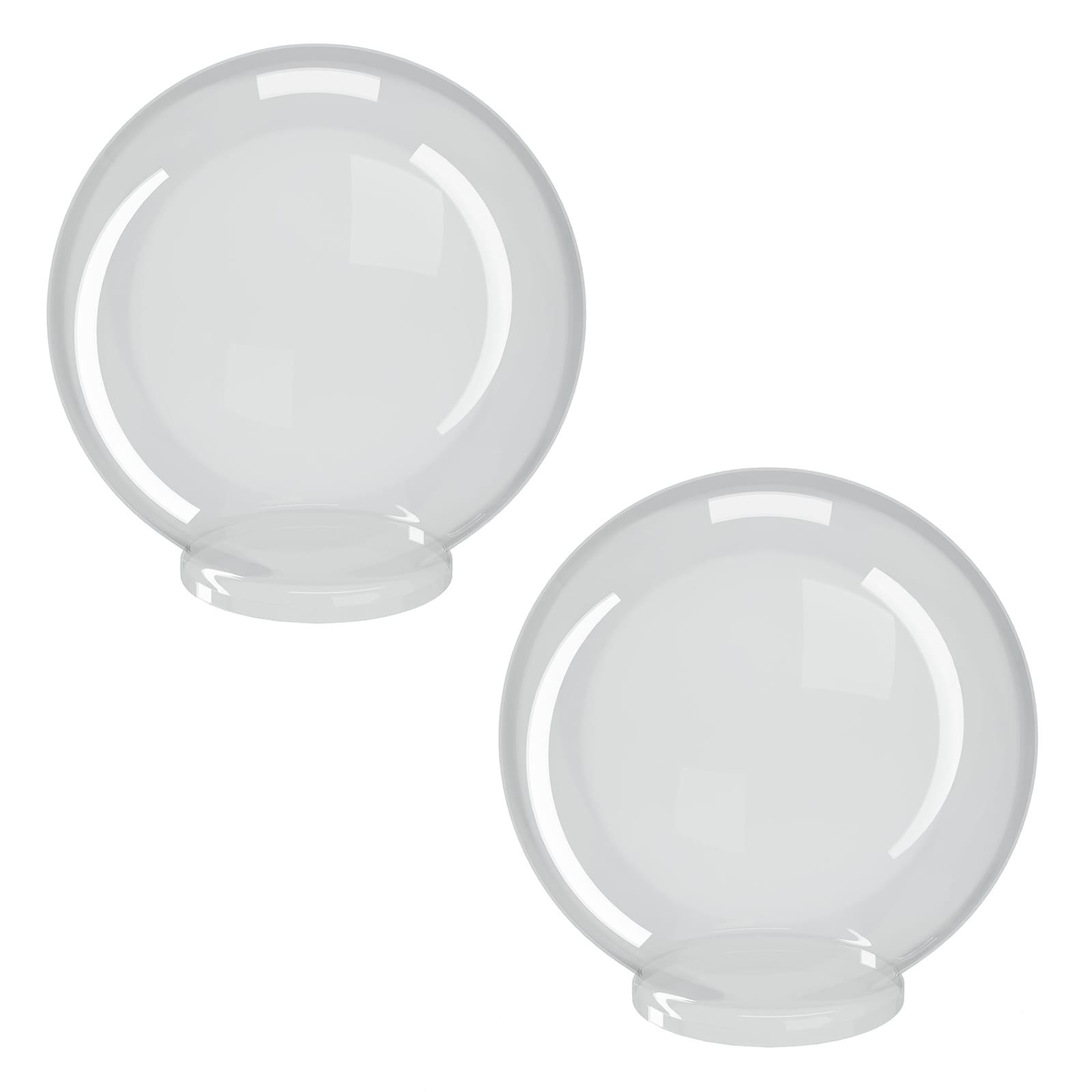 Solus S20010-WH-4F-2PK 2-Pack Acrylic - No Fixture Included - 10-Inches White Modern/contemporary Outdoor Globe only