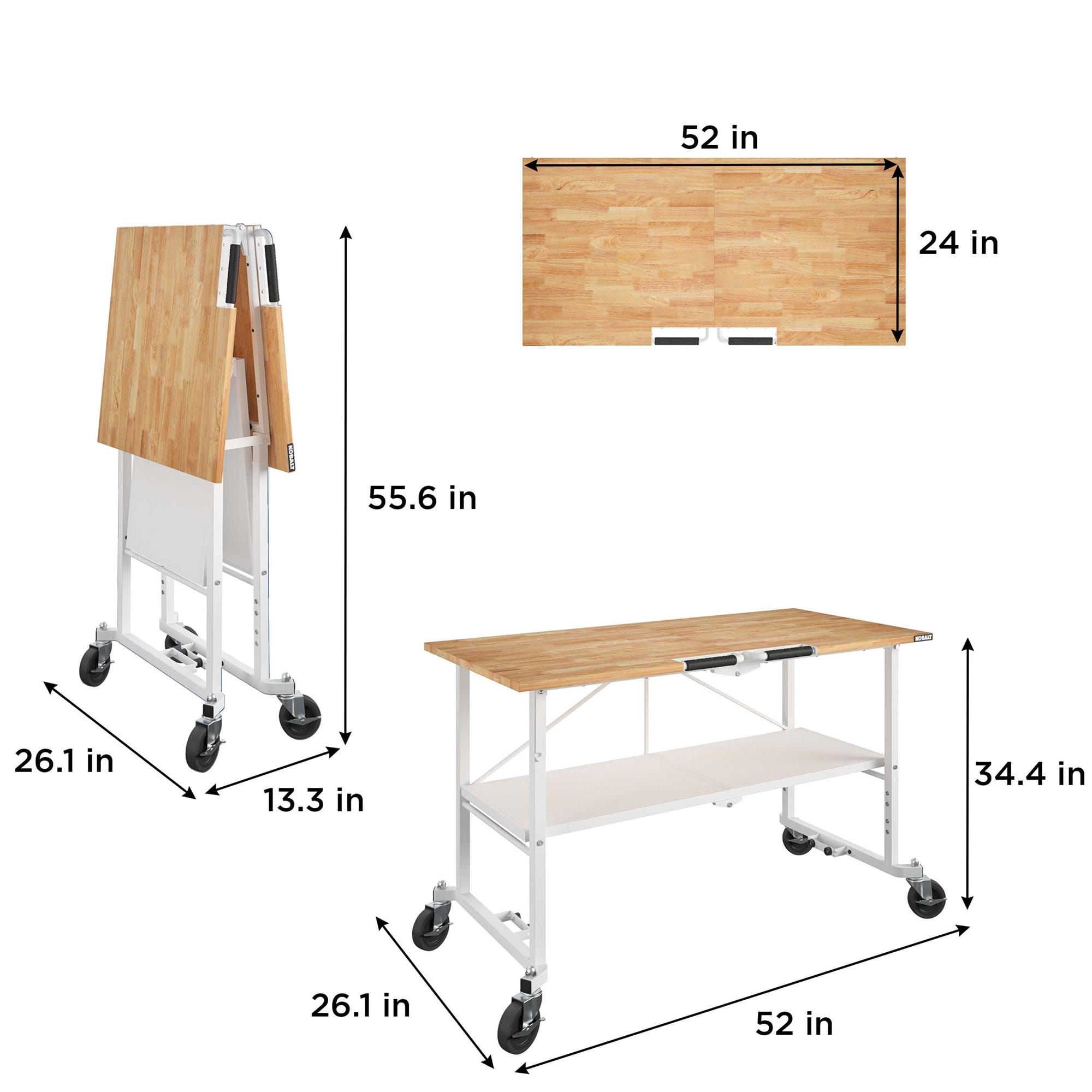 BLACK+DECKER 24-in L x 30.125-in H Black/Orange/Wood Portable Work Bench in  the Work Benches & Tops department at