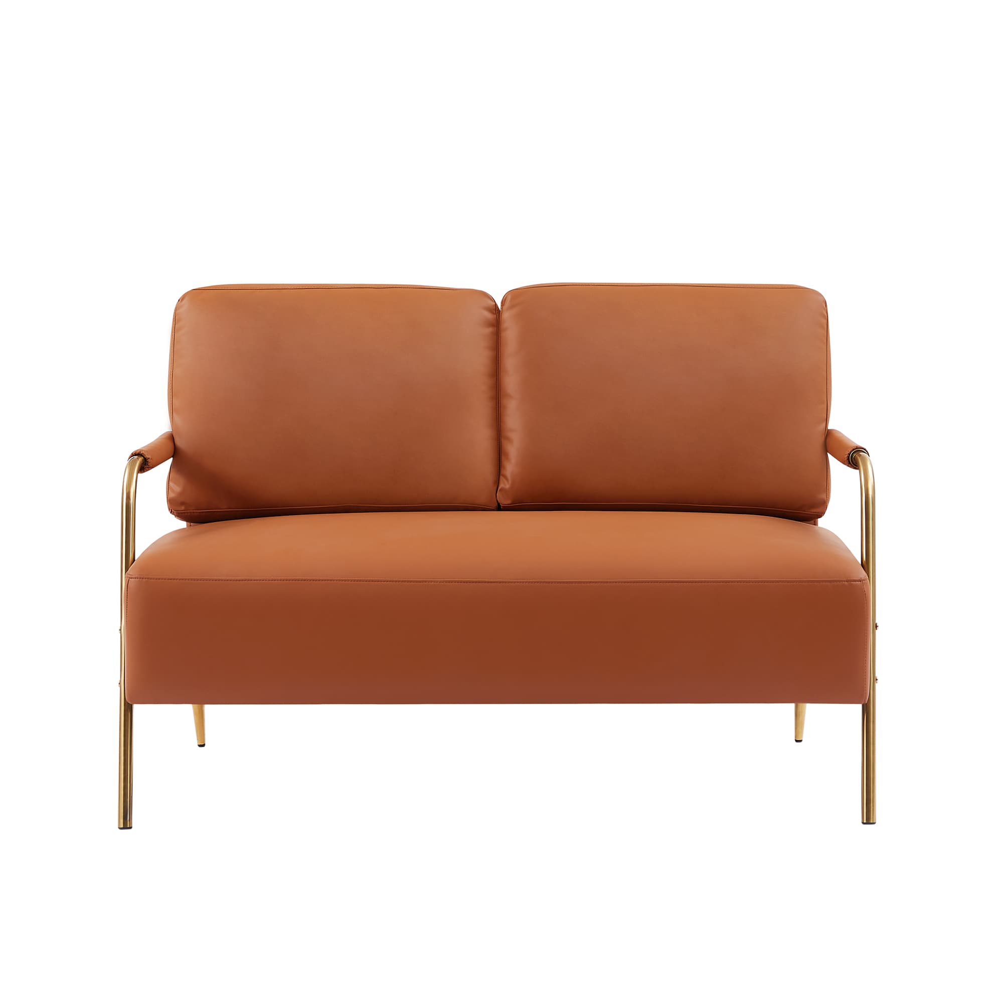 Bybafun YD2300016 49.6-in Modern Brown 2 -seater Loveseat