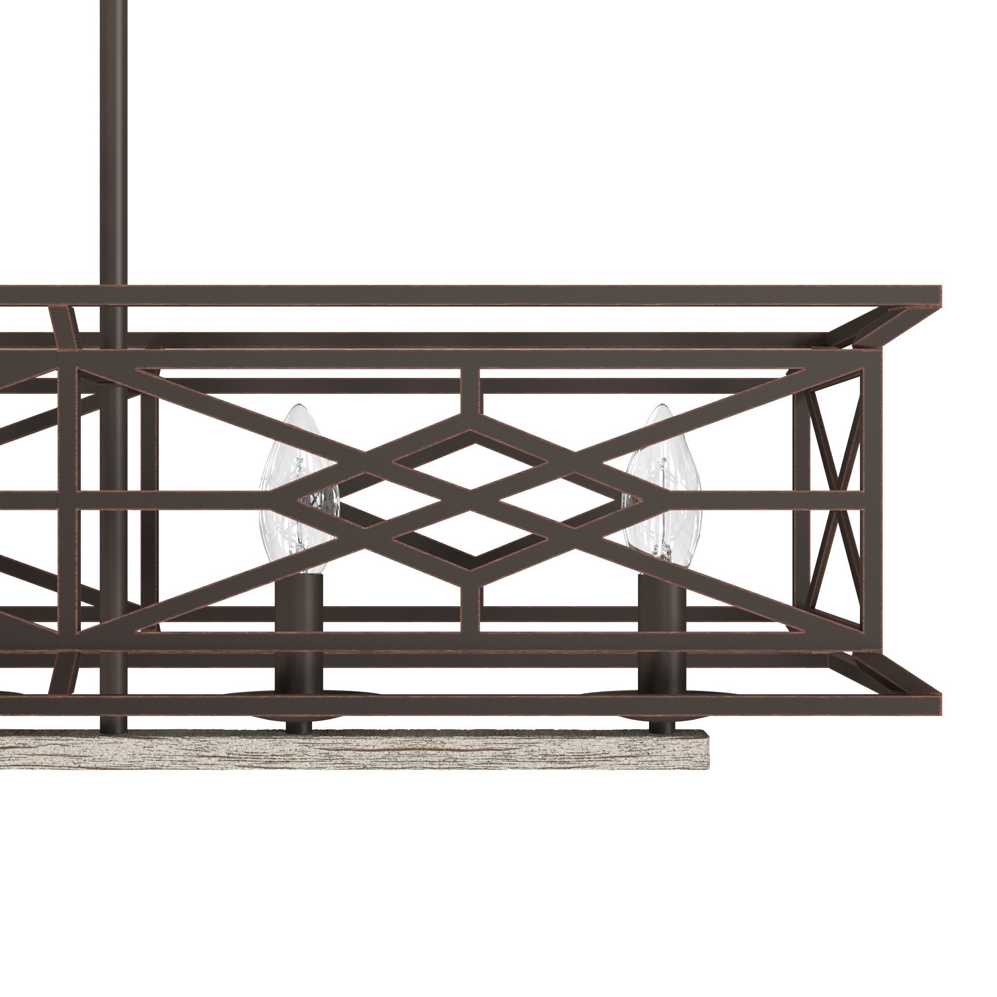 Langwood Onyx Bengal 6-Light Vintage Linear Chandelier