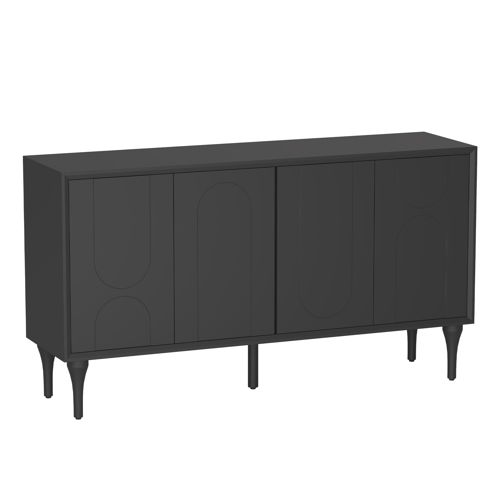 CBG58H04-D-LW1 Contemporary/Modern Black Sideboard