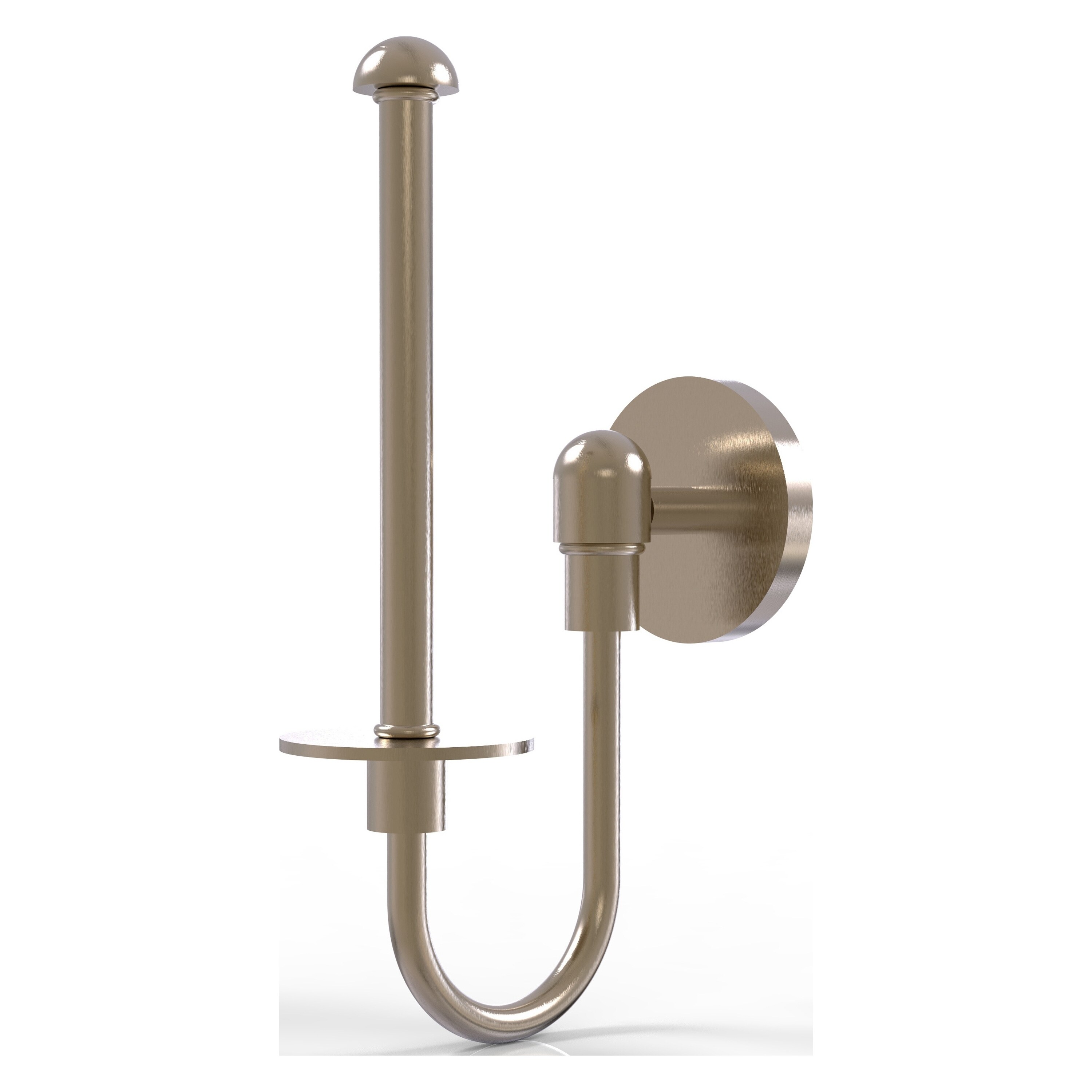 Allied Brass TA-24U-PEW Tango Antique Pewter Wall mount Single post Toilet Paper Holder 1 -Rolls with Storage