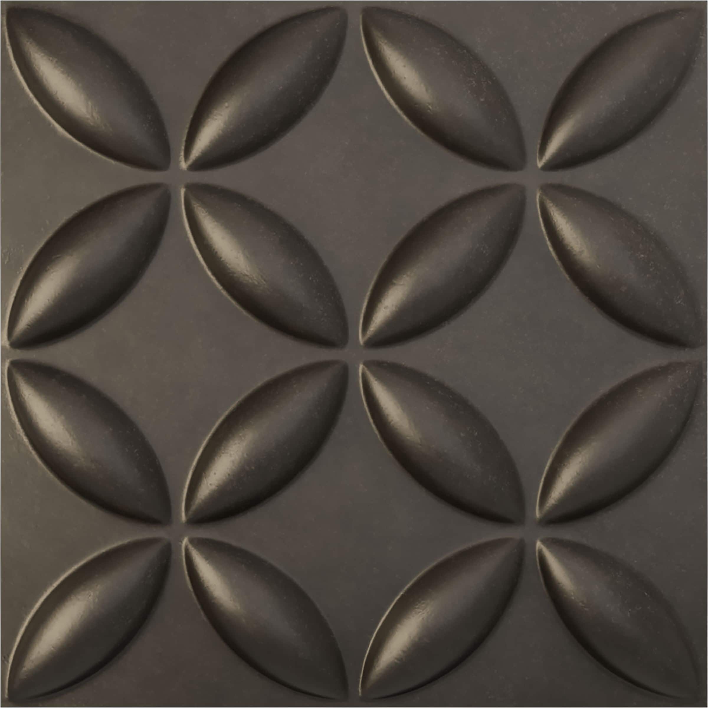 Ekena Millwork WP20X20WADST 19-5/8-in x 19-5/8-in Embossed Paintable/Stainable Black PVC Wall Panel (