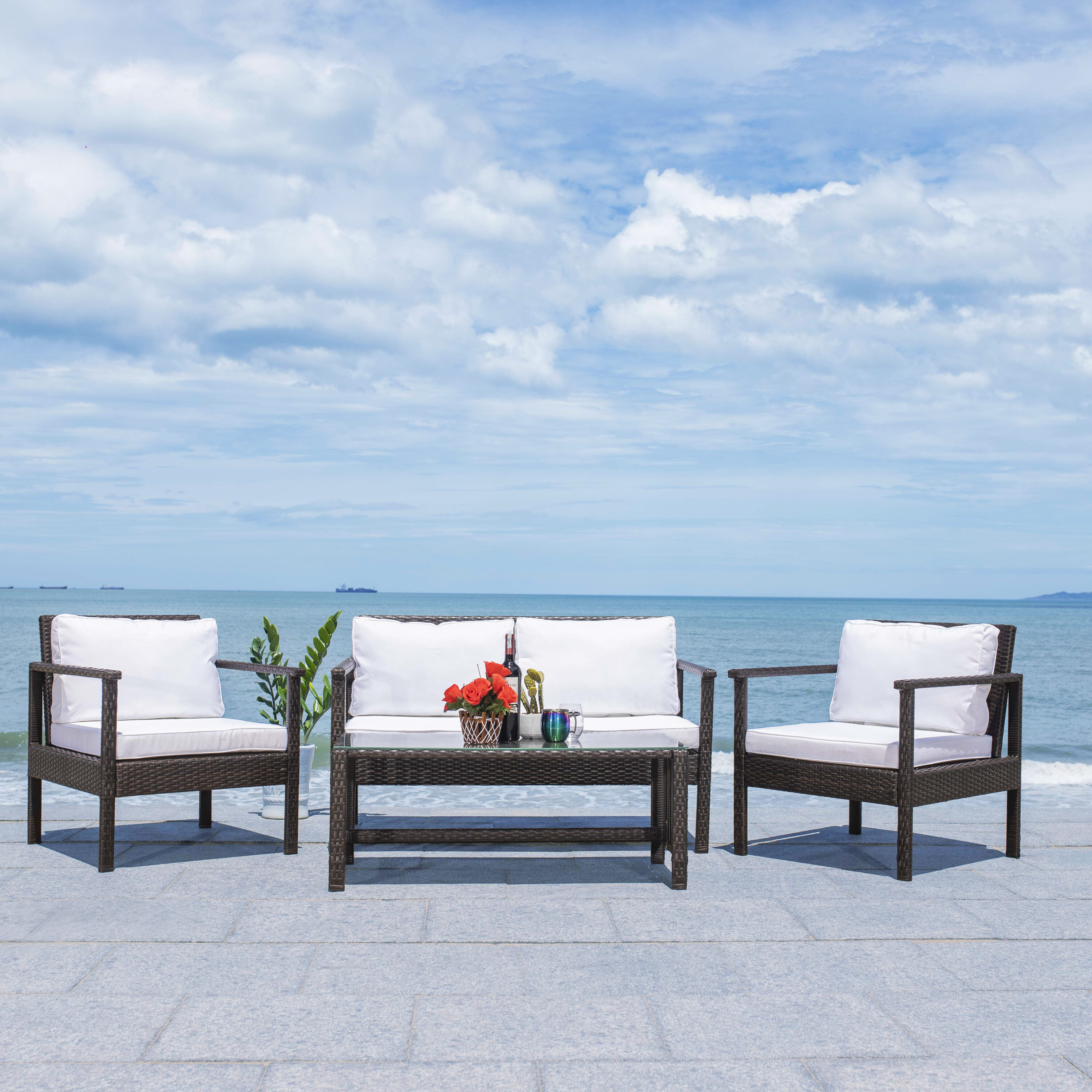 Safavieh PAT7714C Patio-Conversation-Sets - View #7