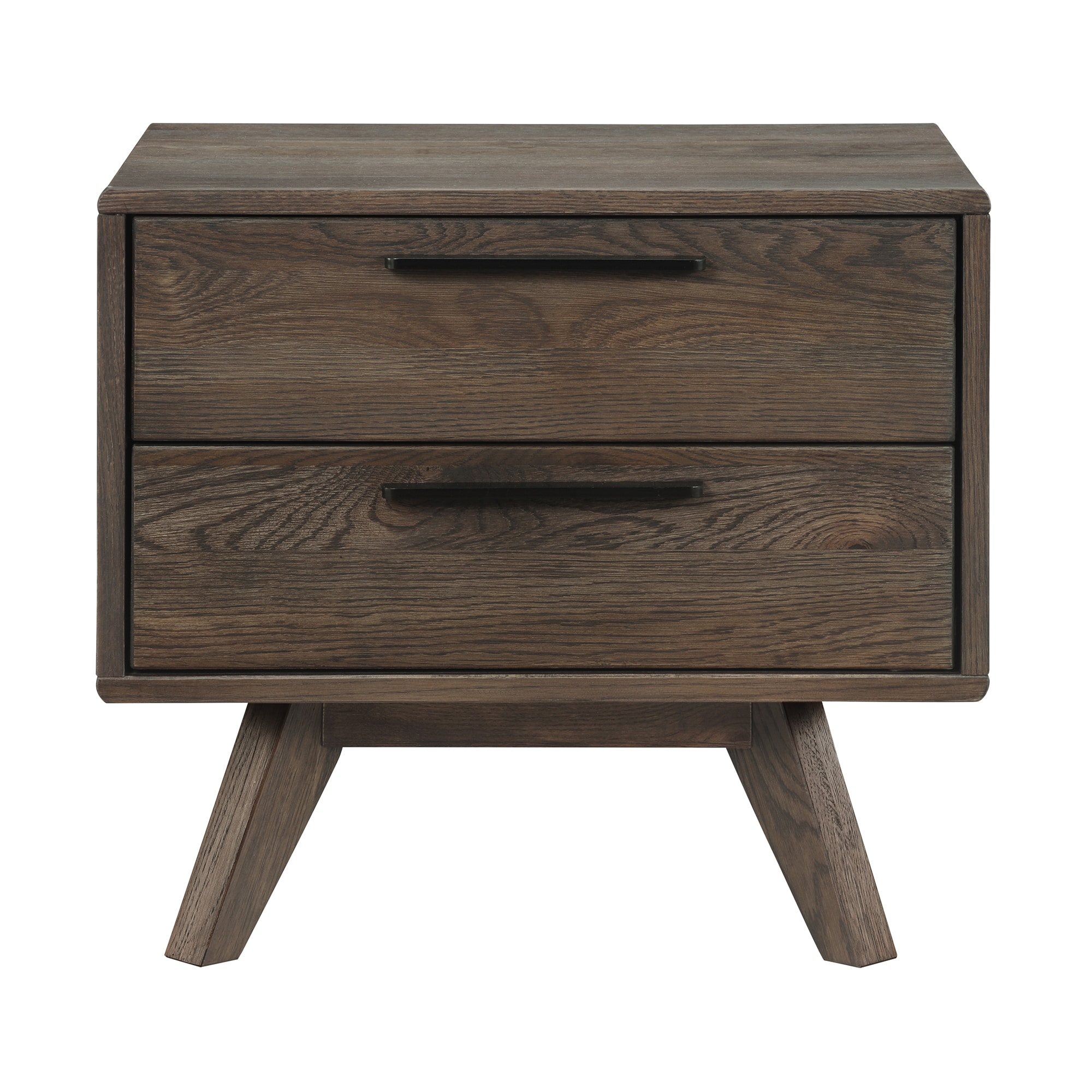Armen Living LCAHLADG Dark Brown Oak Nightstand