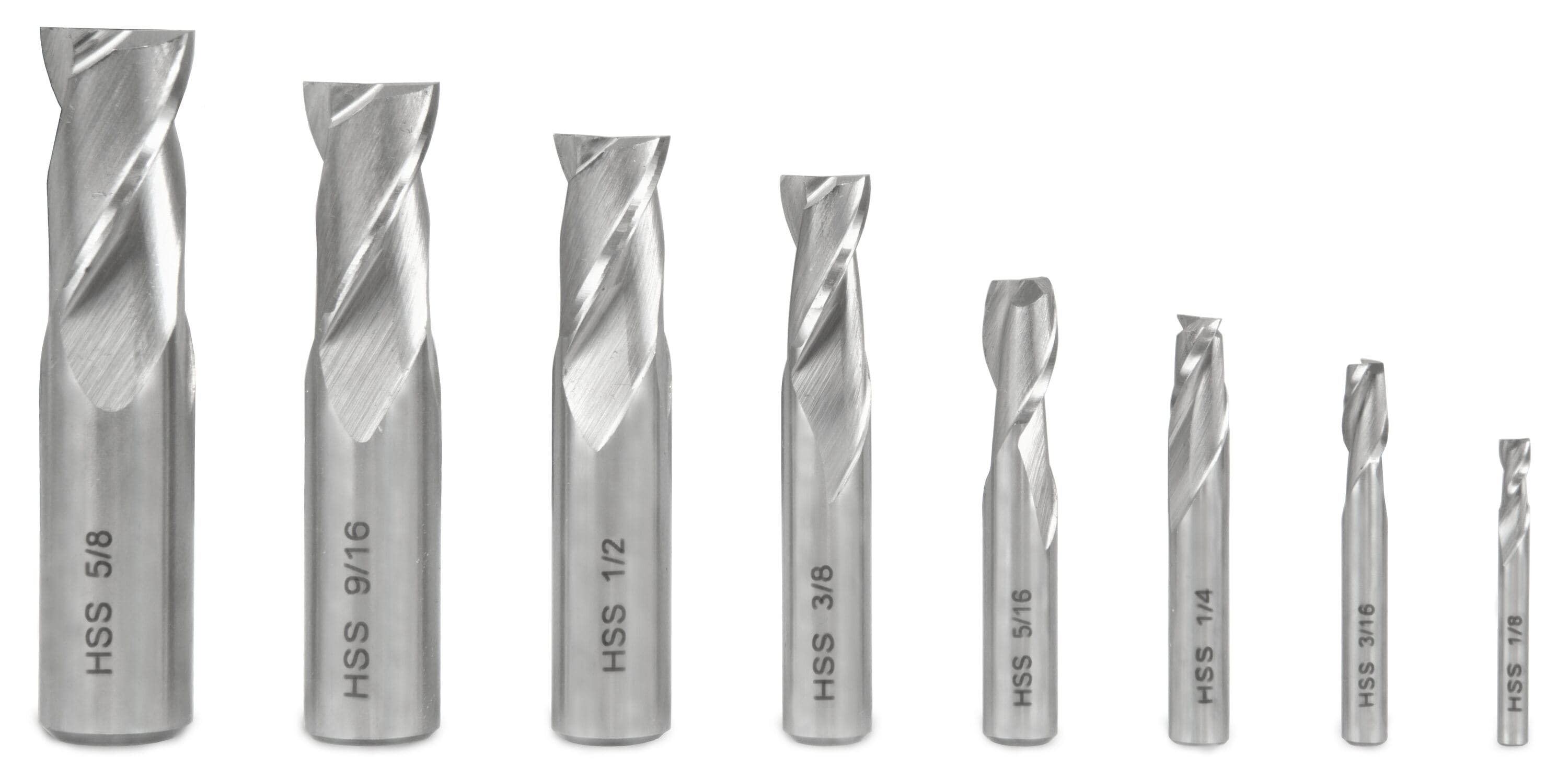 WEN 8-Piece 2-Flute HSS End Mill Set for Milling Machines in the ...
