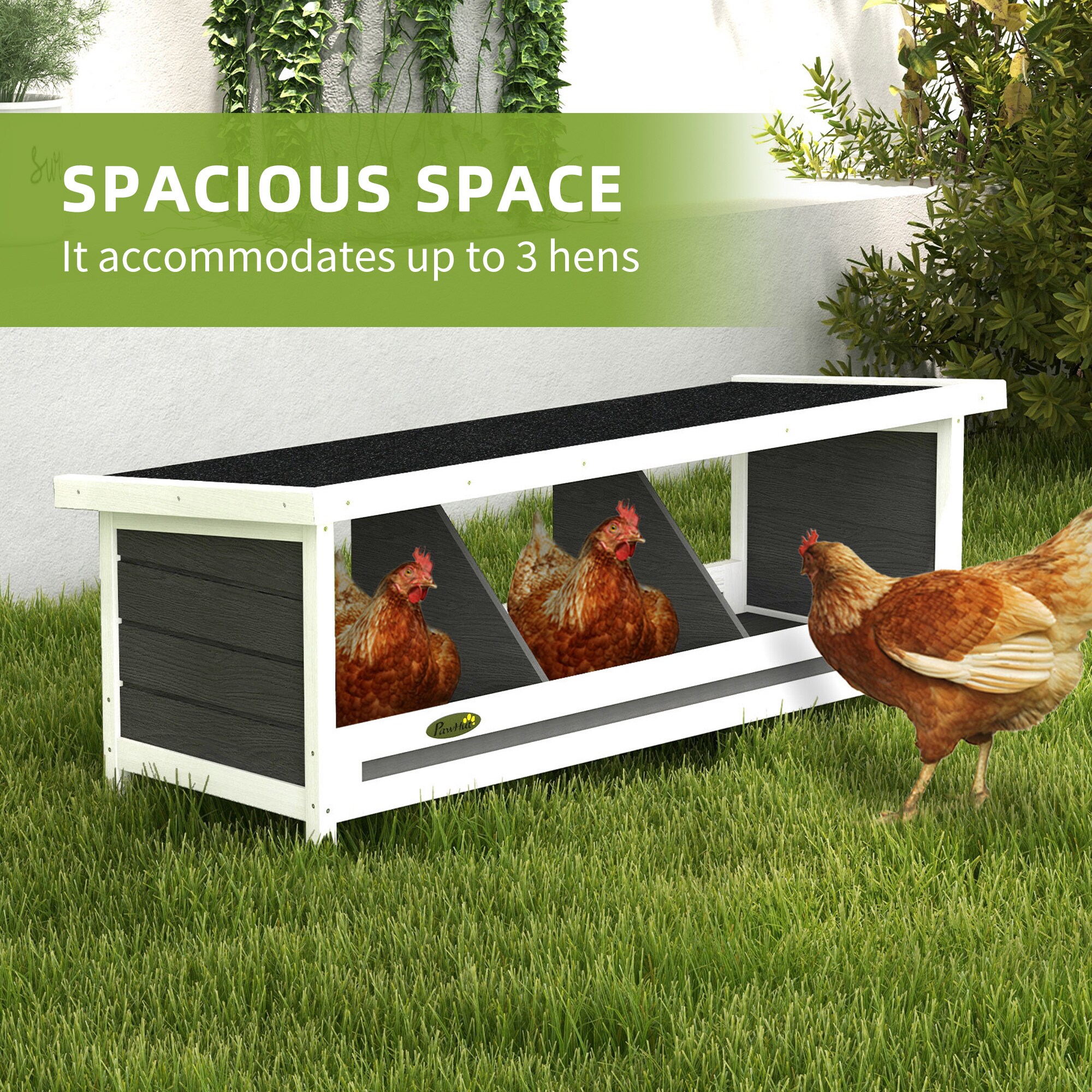PawHut D51-403V01LG Chicken-Coops-Rabbit-Hutches - View #7