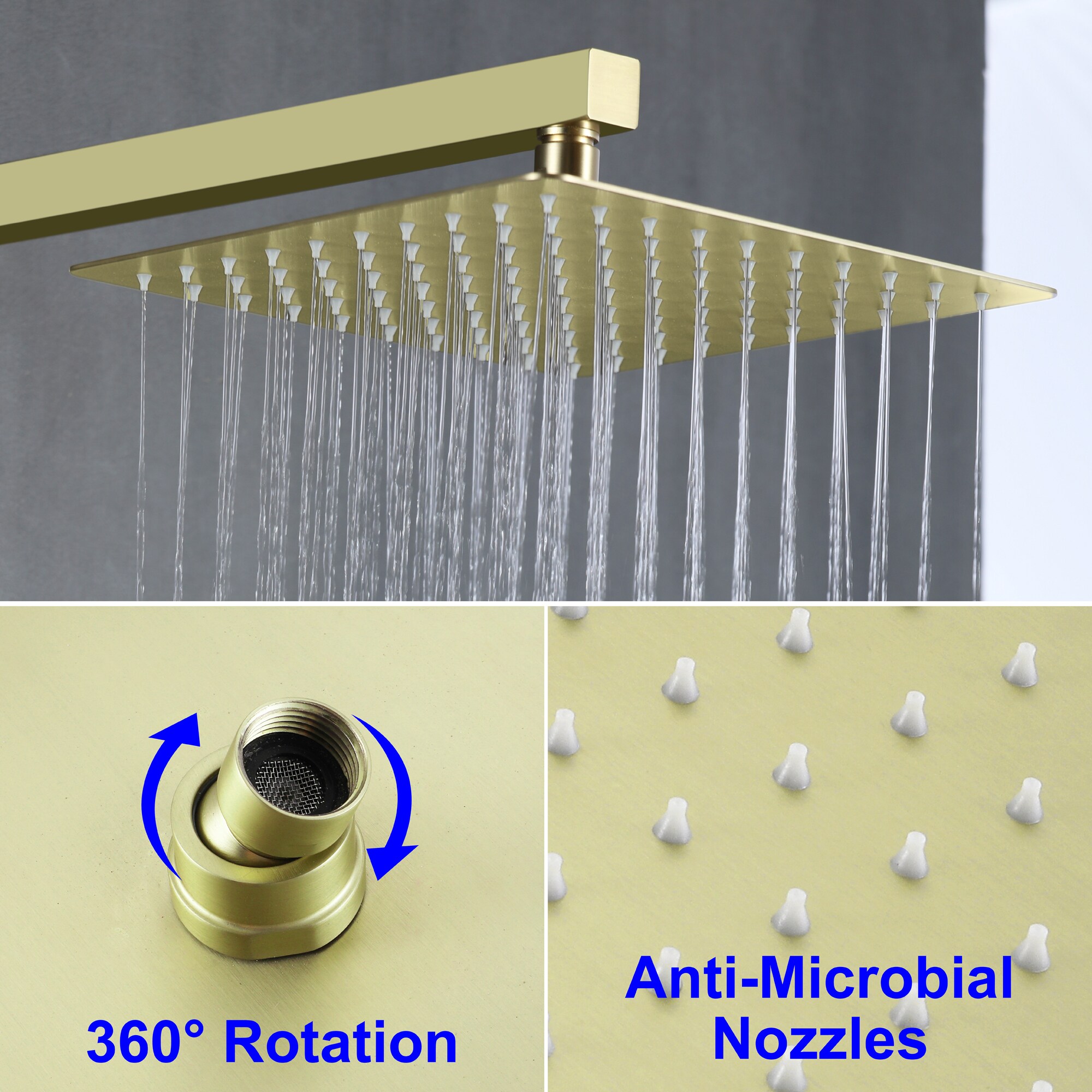 WELLFOR SPA-88018BG-10 Showerhead-Bar-Panels - View #6