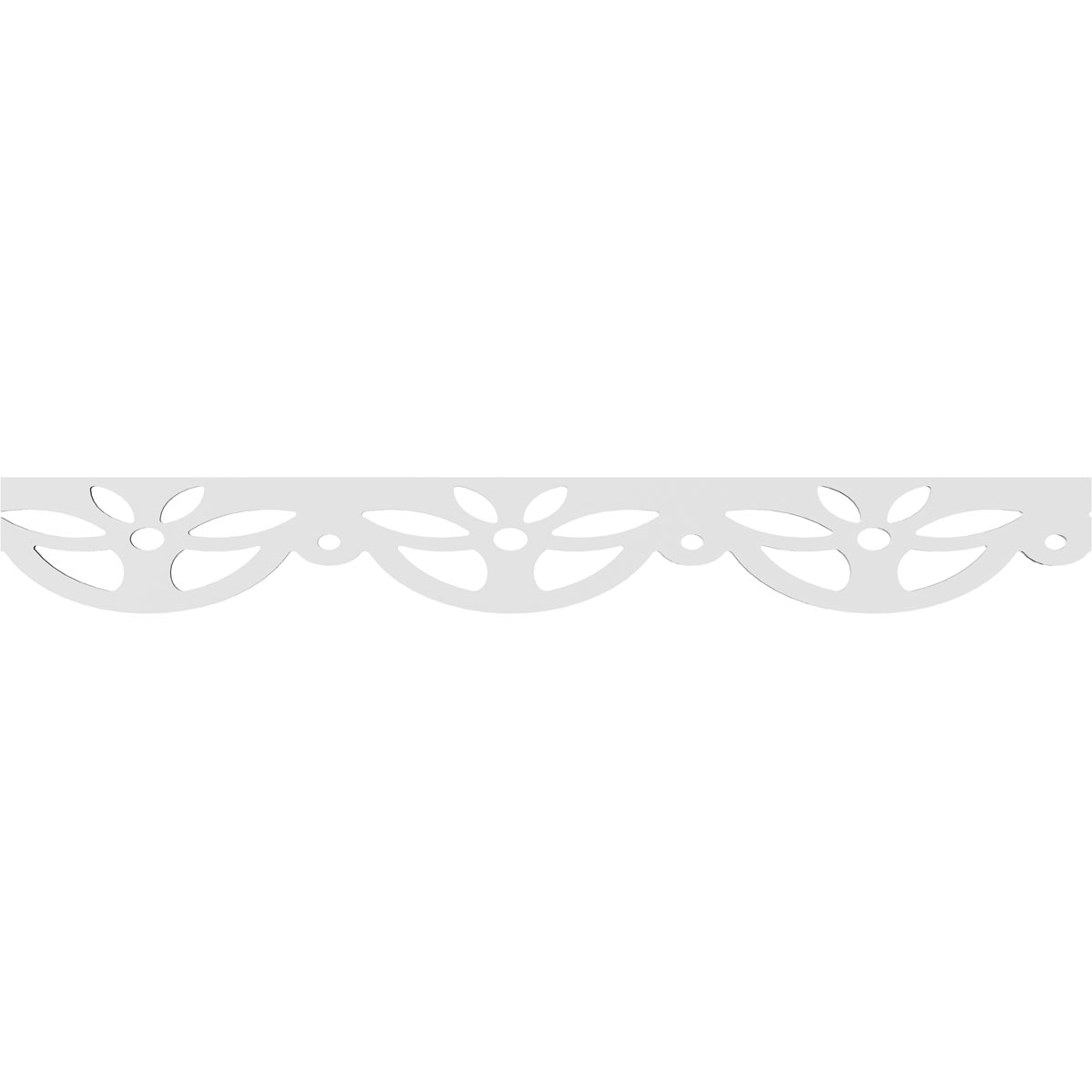 Weston 48-Inch White PVC Decorative Running Trim