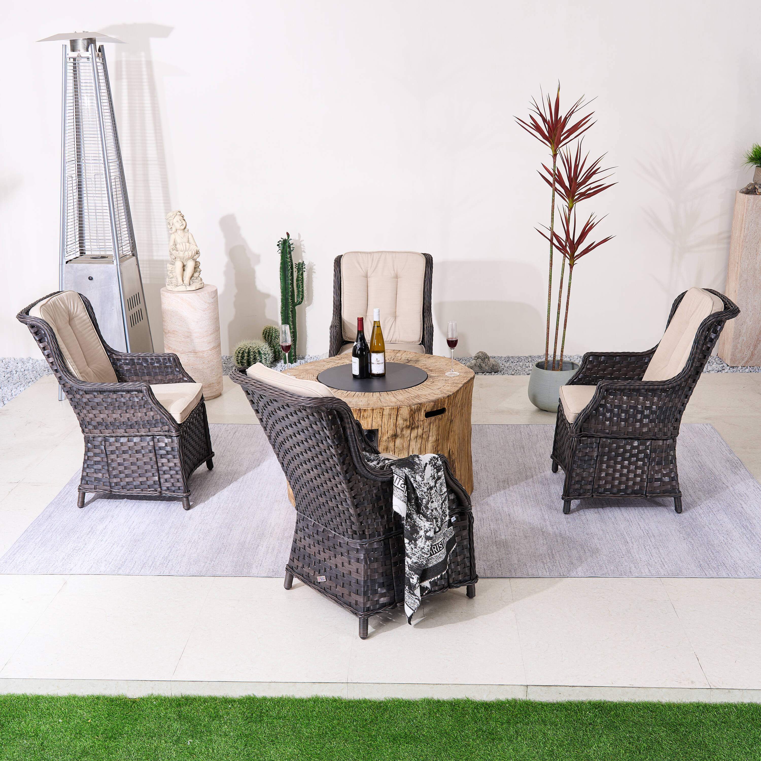 Direct Wicker DWG-4-010&2180-BR Patio-Conversation-Sets - View #3