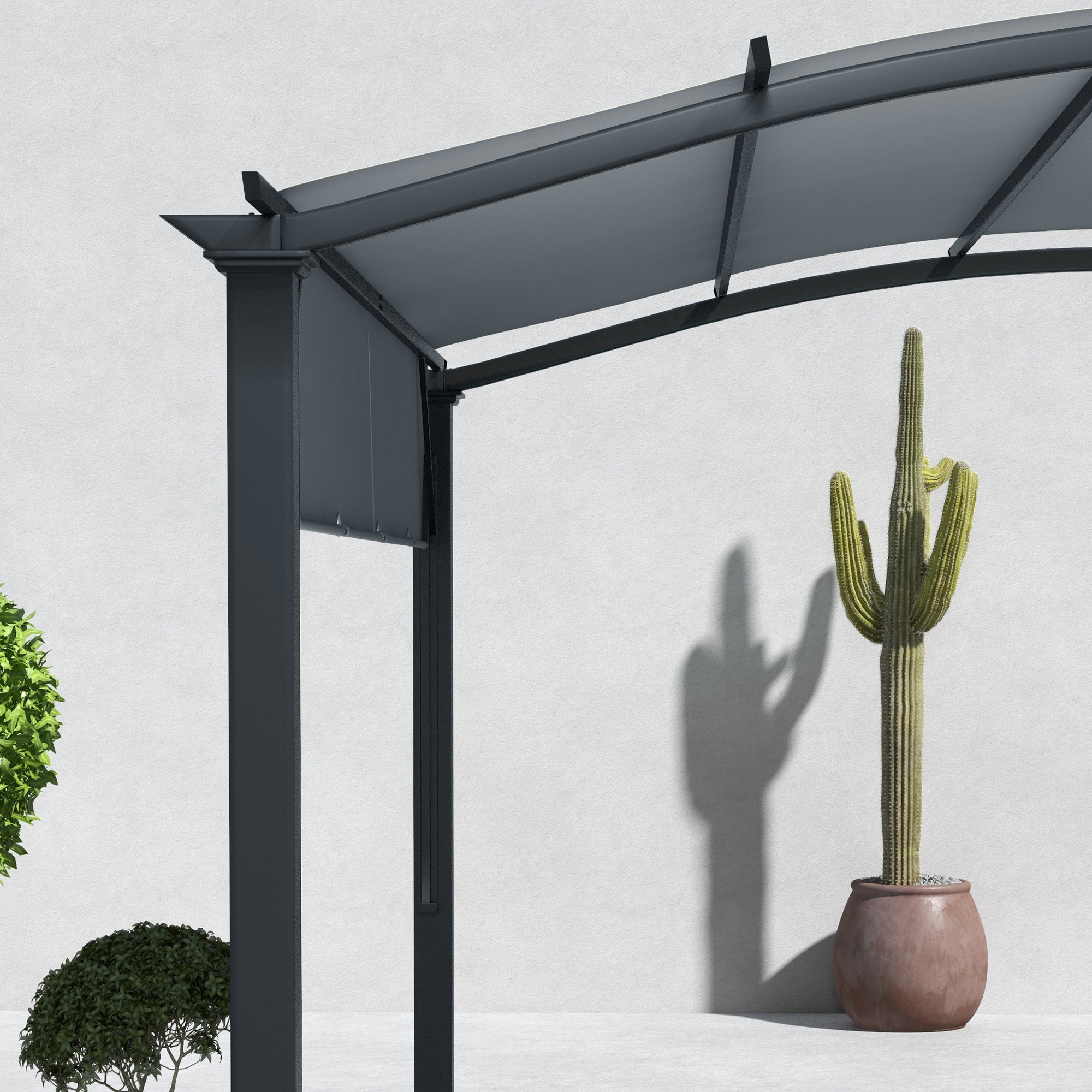 Outsunny 84C-243V00GY Wood-Resin-Gazebos - View #4