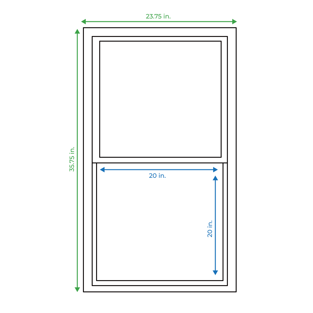 RELIABILT 3201 Series 23-3/4-in X 35-3/4-in White Vinyl Replacement ...