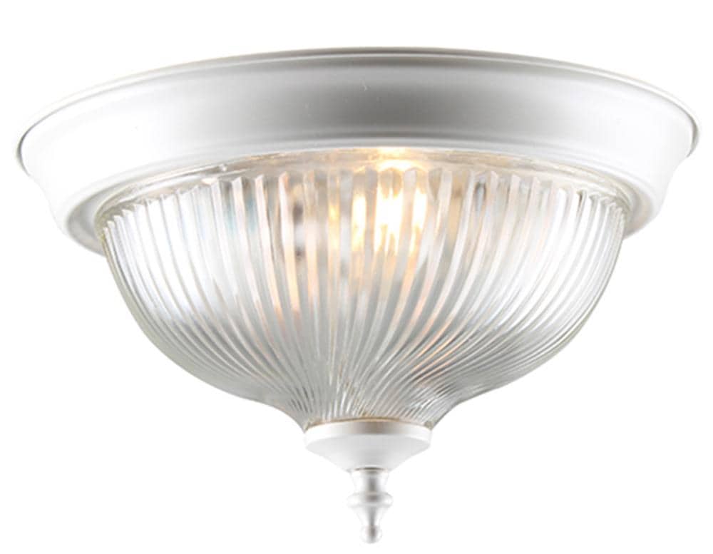 Project Source ZDC-5240-23 11-in White Steel Ceiling Light Mount