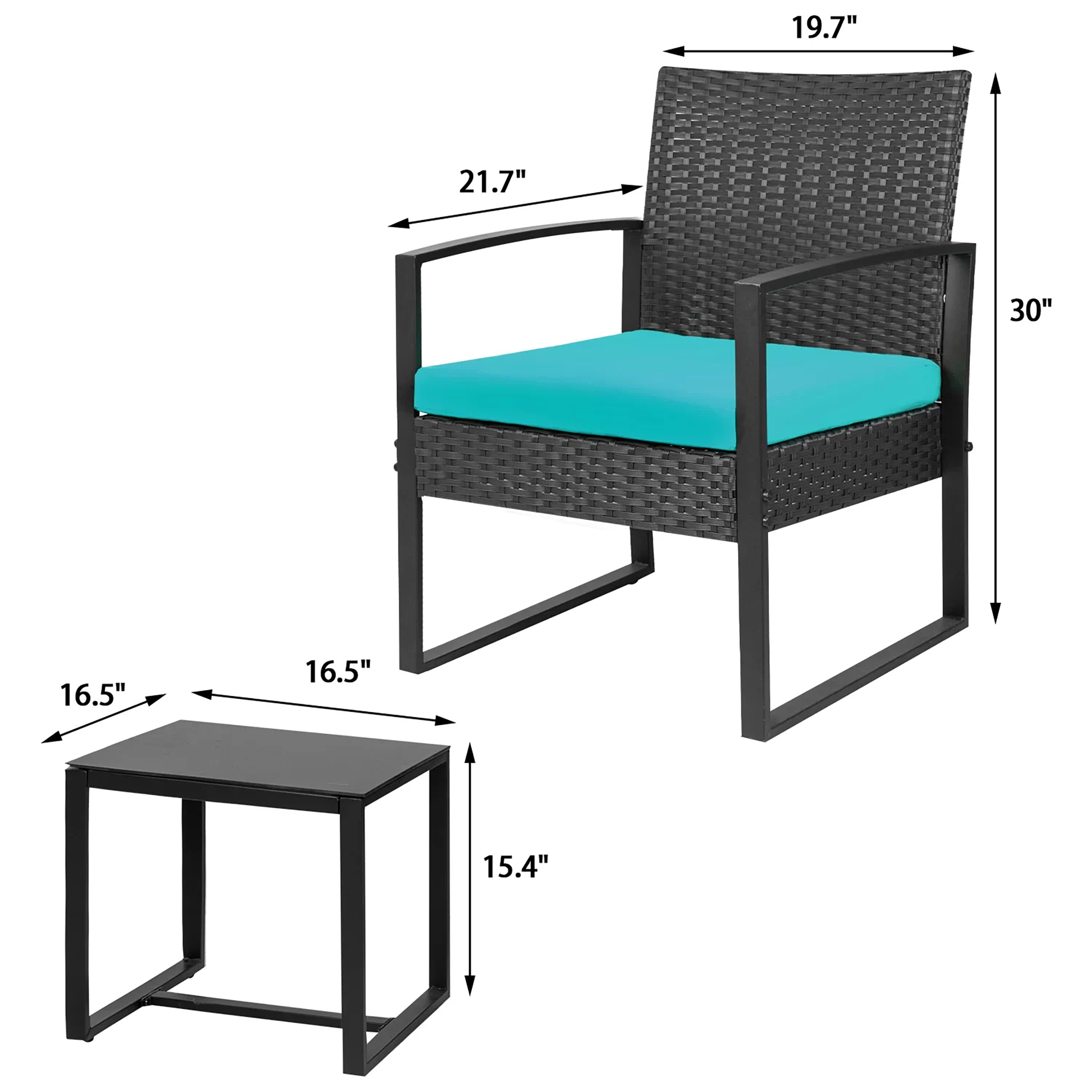 Vineego LS-LCRC813S30 Patio-Conversation-Sets - View #7
