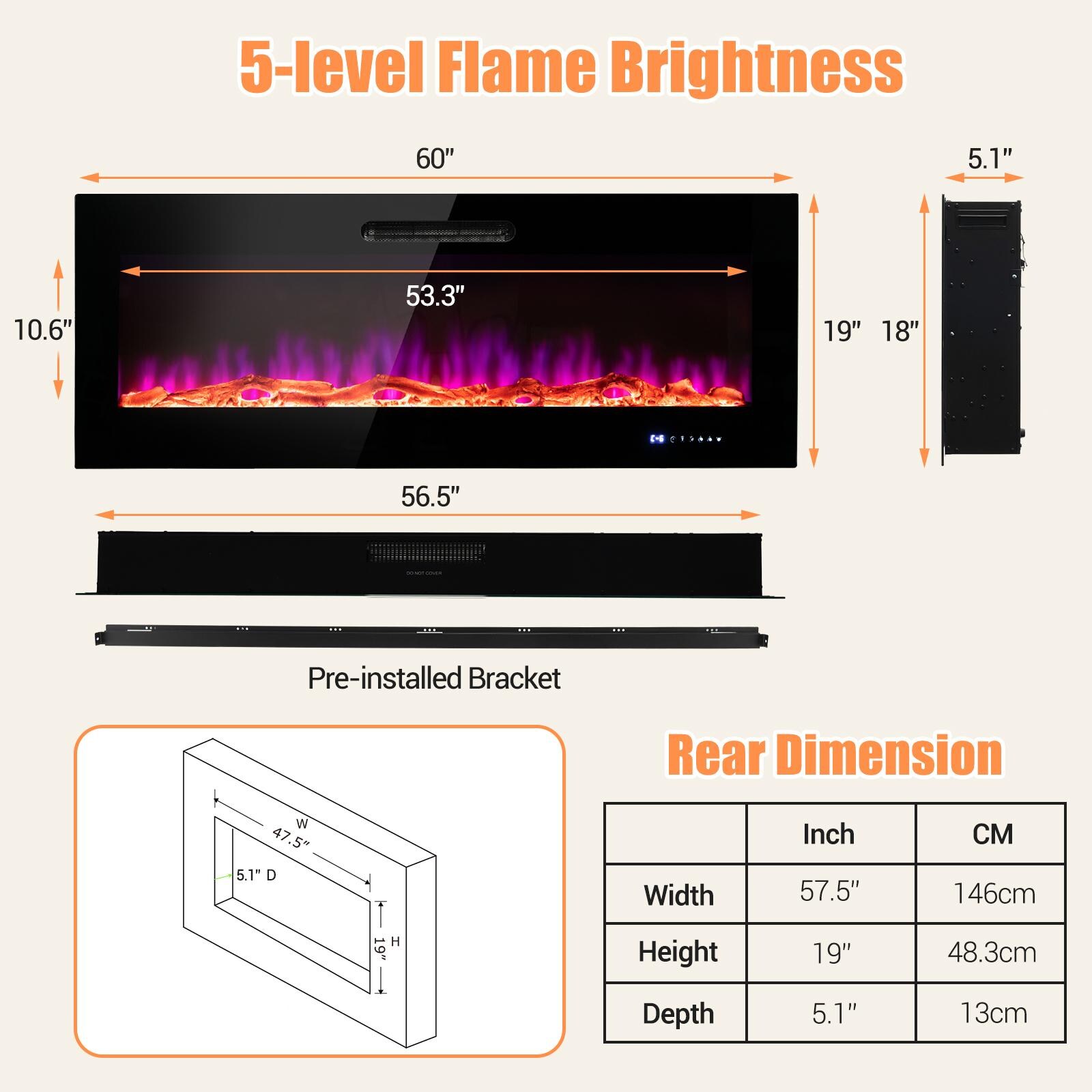 BABOOM BOM-132-DK-CO Electric-Fireplaces - View #2