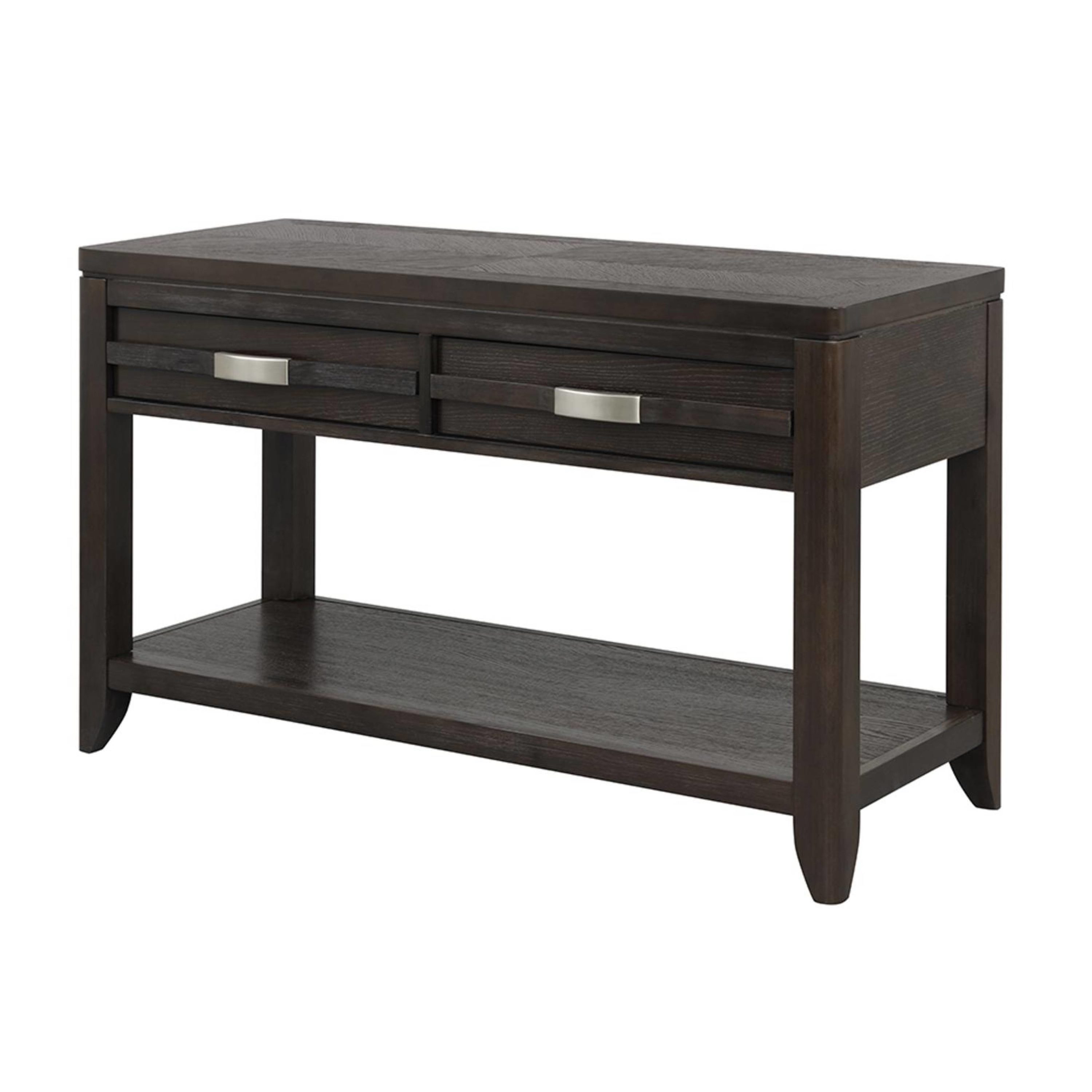 A&B Home 49957 A and B Home 48 in L Rectangle Indoor Traditional Console Table, w/2 Large Drawers, Bottom Shelf, Natural Wood Finish