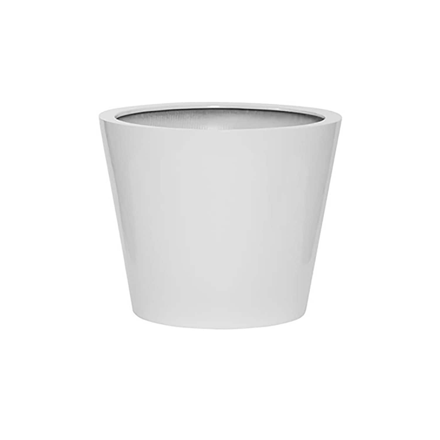 Vasesource ESSEX1620WHS Square 15.25-Inches W Large White Mixed/Composite Indoor/Outdoor Planter
