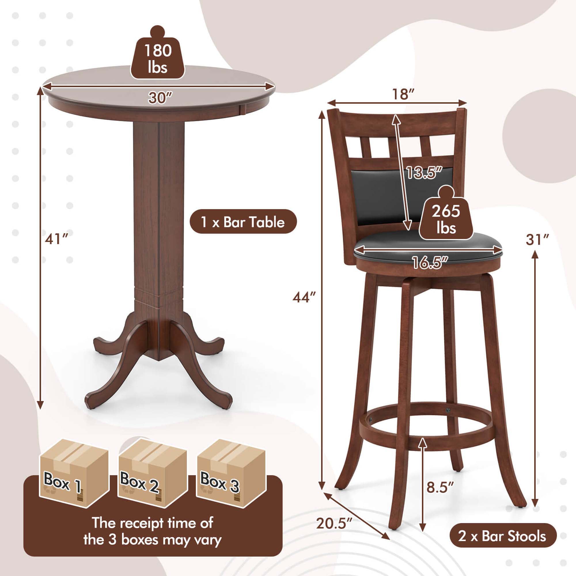 Costway HCST04452 Patio-Dining-Sets - View #2