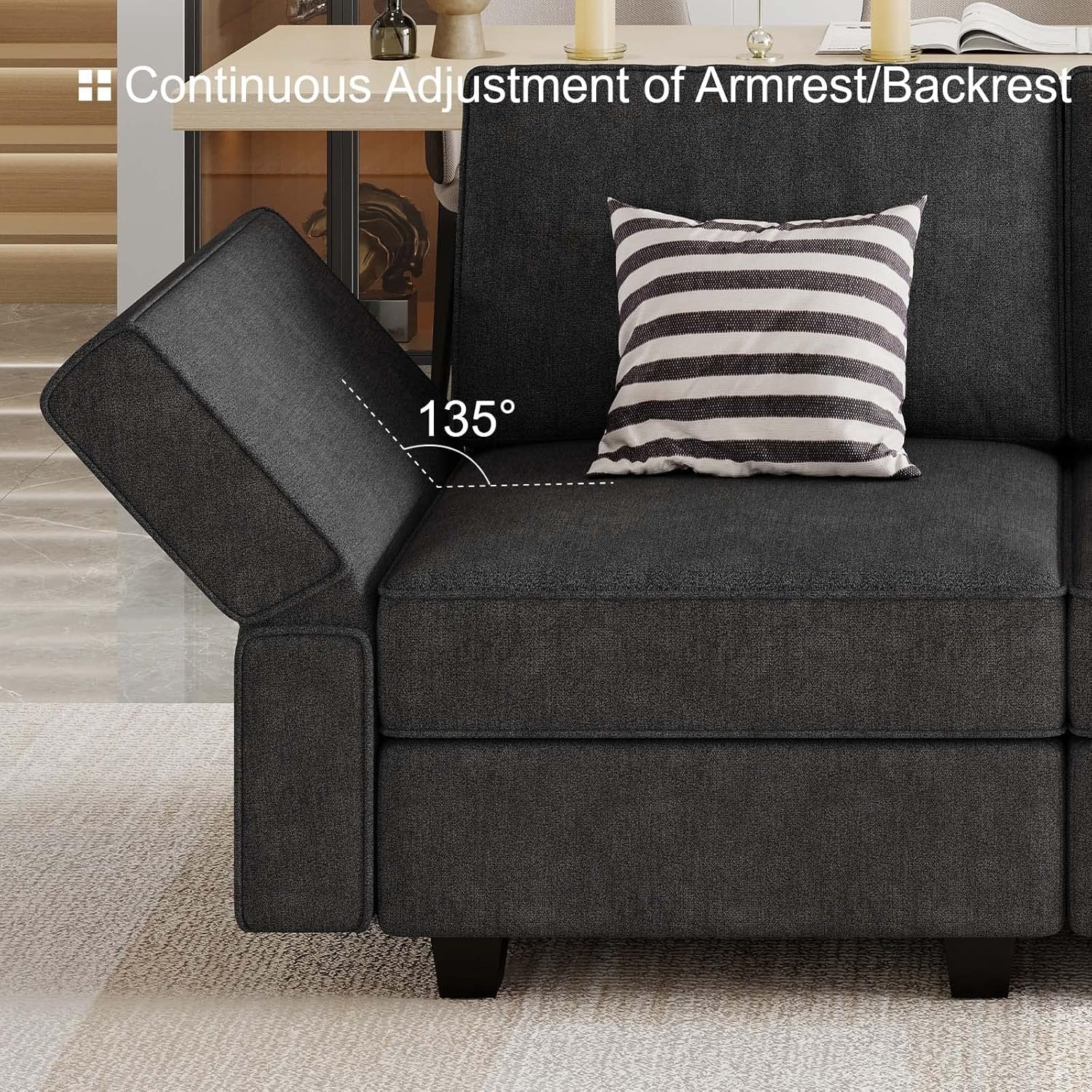 Belffin BF196-2-A6B-BLACK futons - View #6