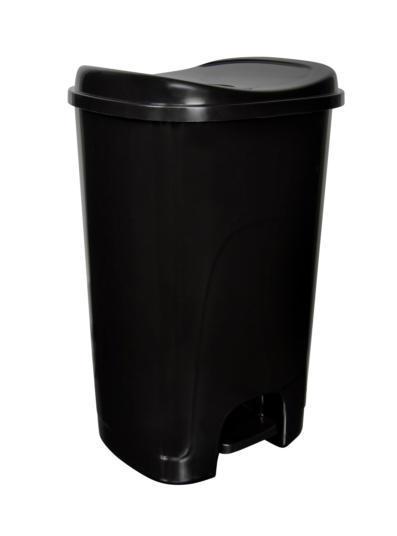 Trash Can W/ Lid Plastic Garage Outdoor Kitchen Stackable