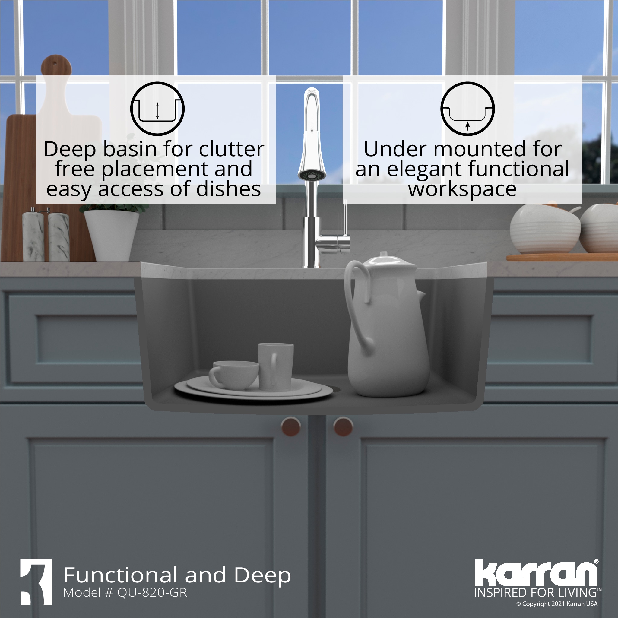 Karran QU-820-GR Kitchen-Sinks - View #8