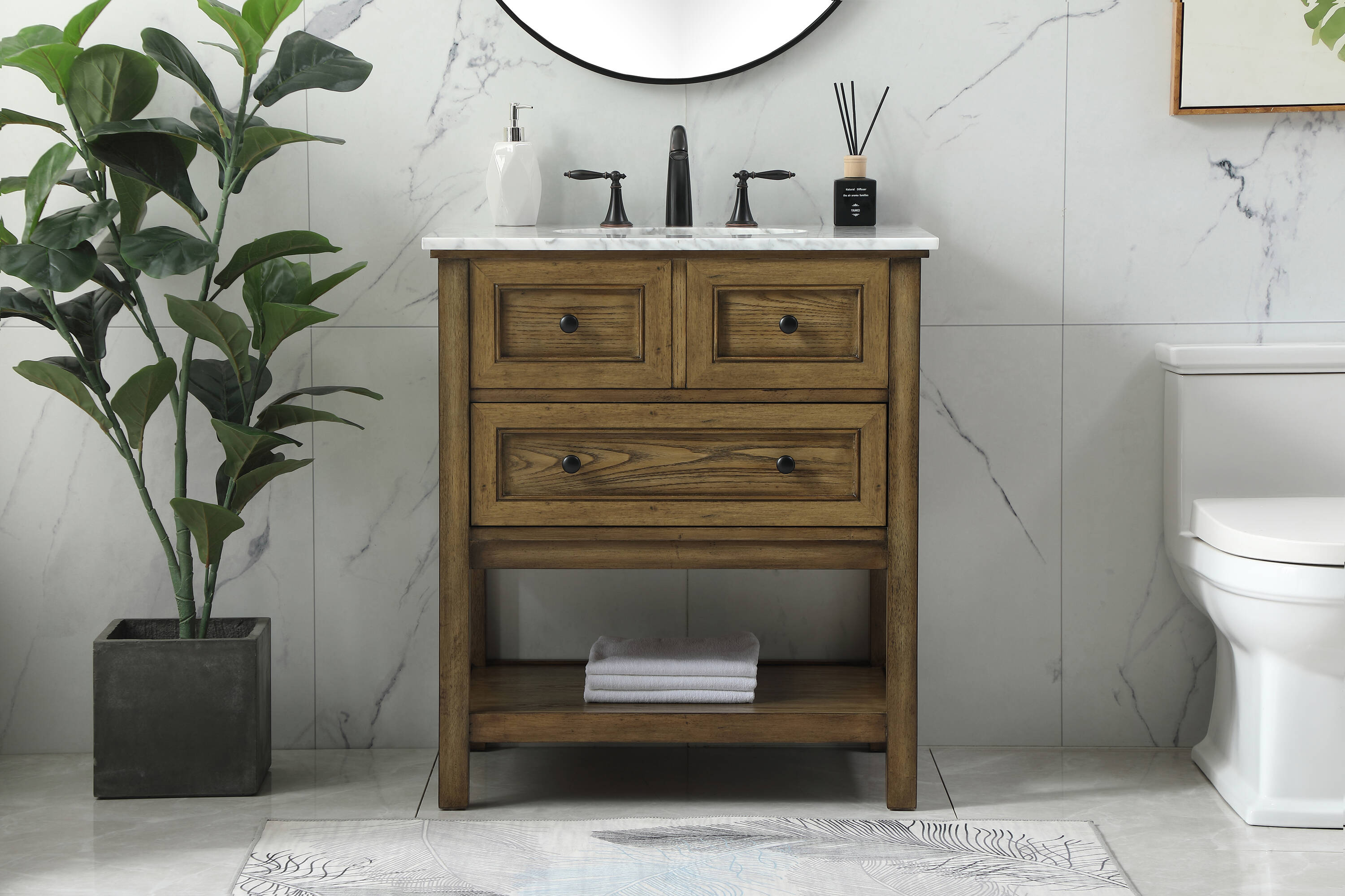 Elegant Decor HF81090DW Bath-Vanity-Combo - View #2