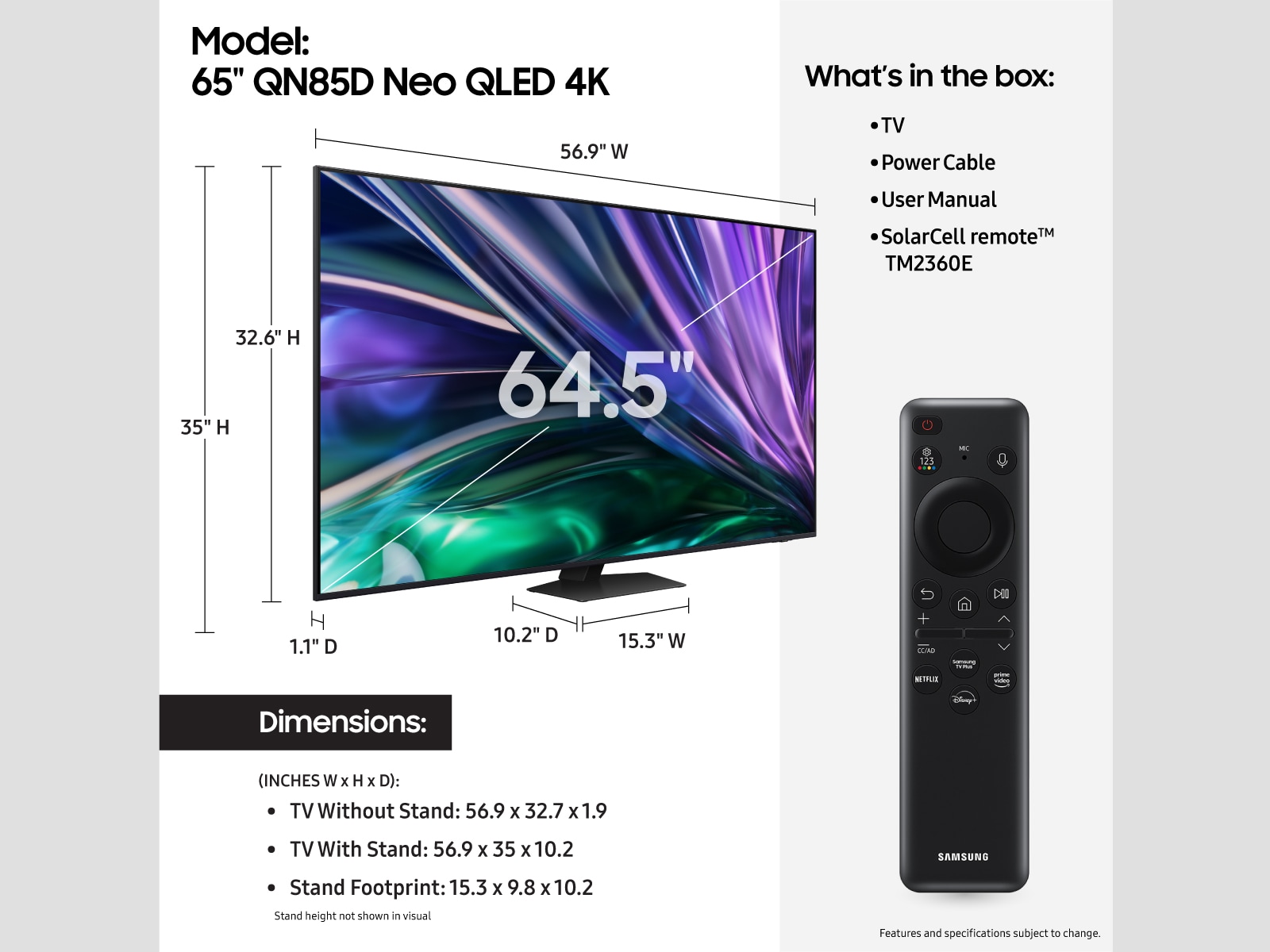 Samsung QN65QN85DBFXZA tvs - View #5