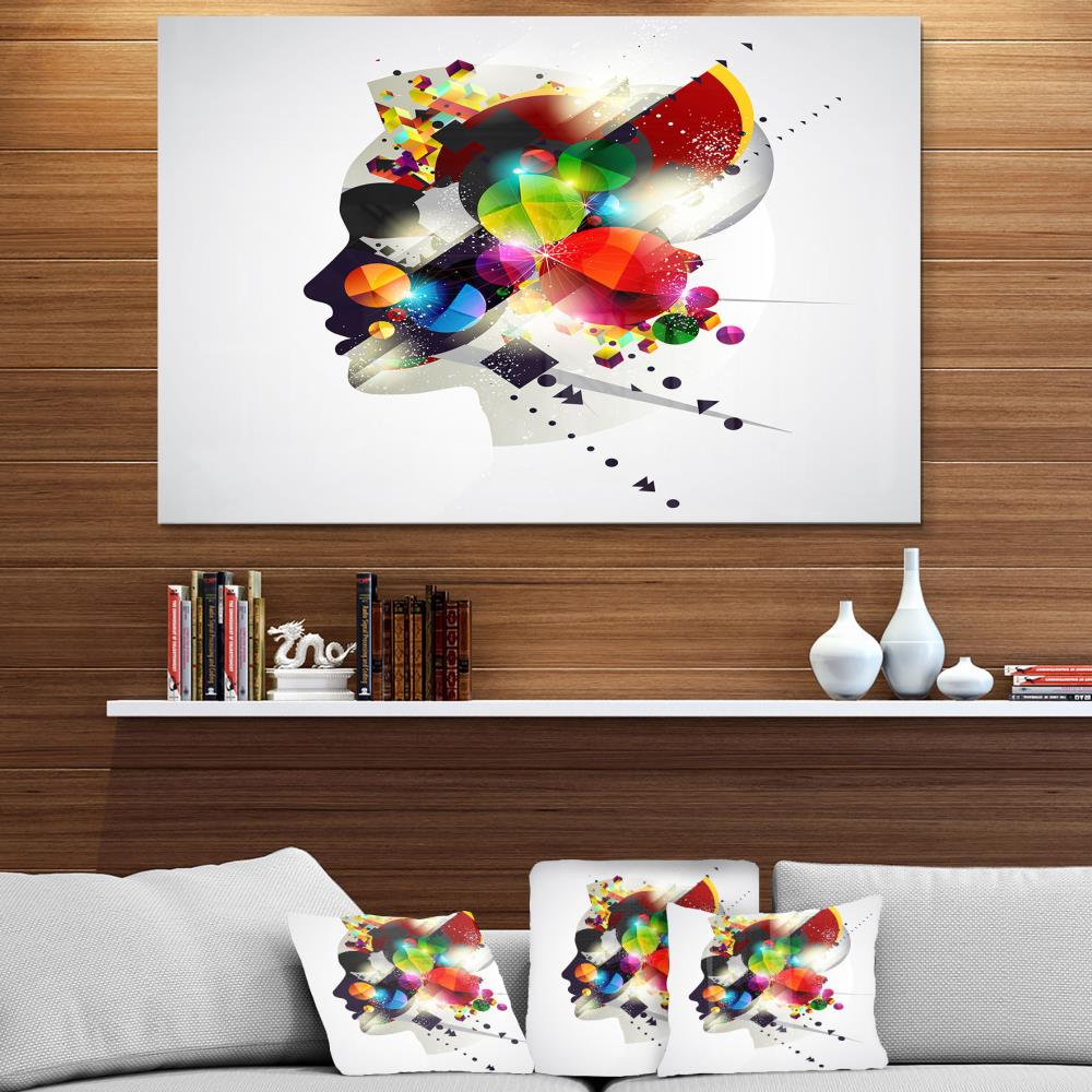 Designart 30-in H x 40-in W Abstract Metal Print in the Wall Art ...