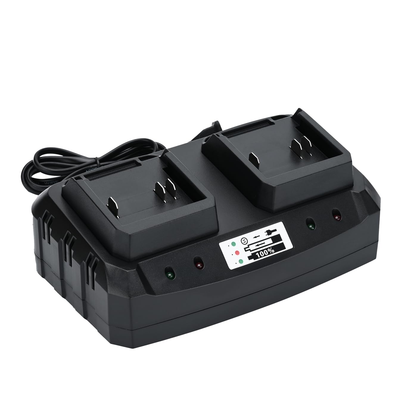 AKSCYZM  Dual Port Quick Charger Base for 21v Power Tools Fast Charging Station with LED Indicator Multi Protect Safety System US Plug Universal