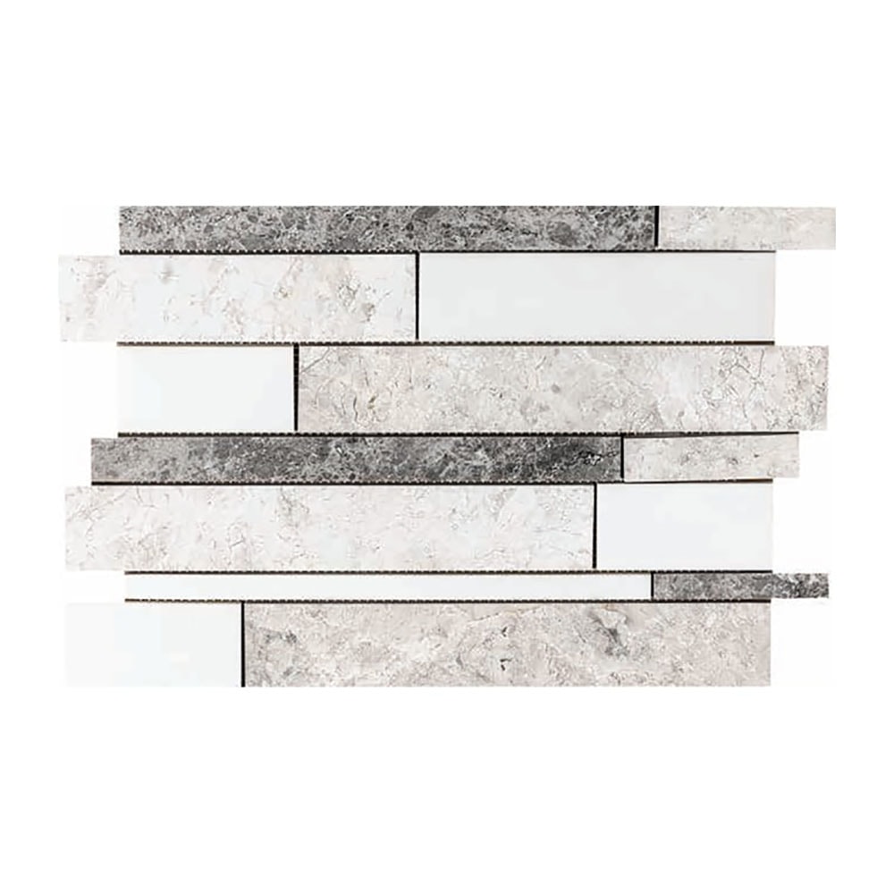 Marble Systems 100305 GRANADA BLEND MOSAIC COLLECTION Granada 11-in x 15-in Polished Natural Stone Marble Scale Patterned Floor and Wall Tile (7.8-sq. ft/ Carton)