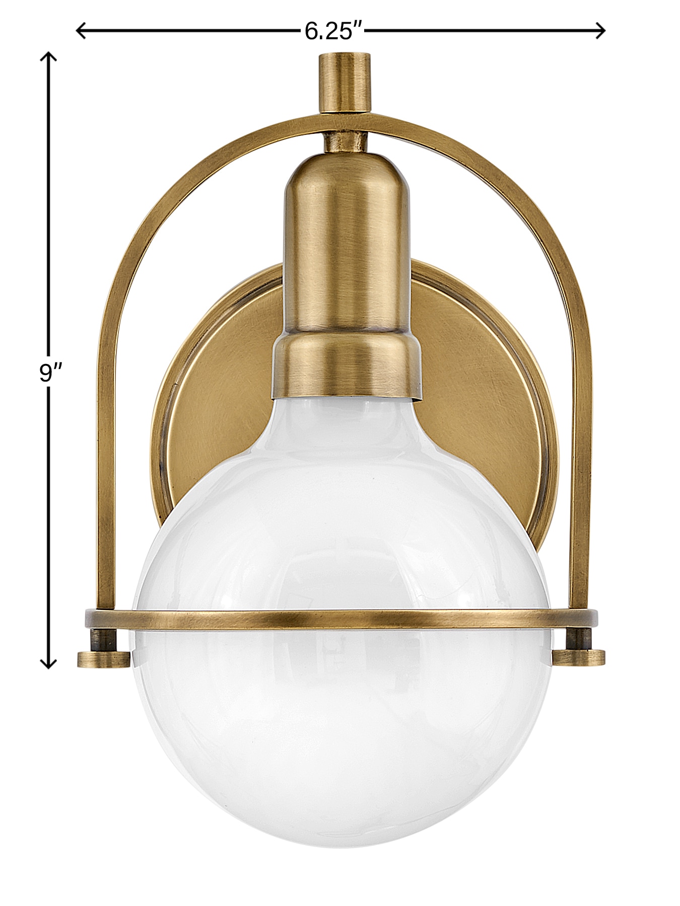 Somerset Heritage Brass Single-Light Wall Sconce