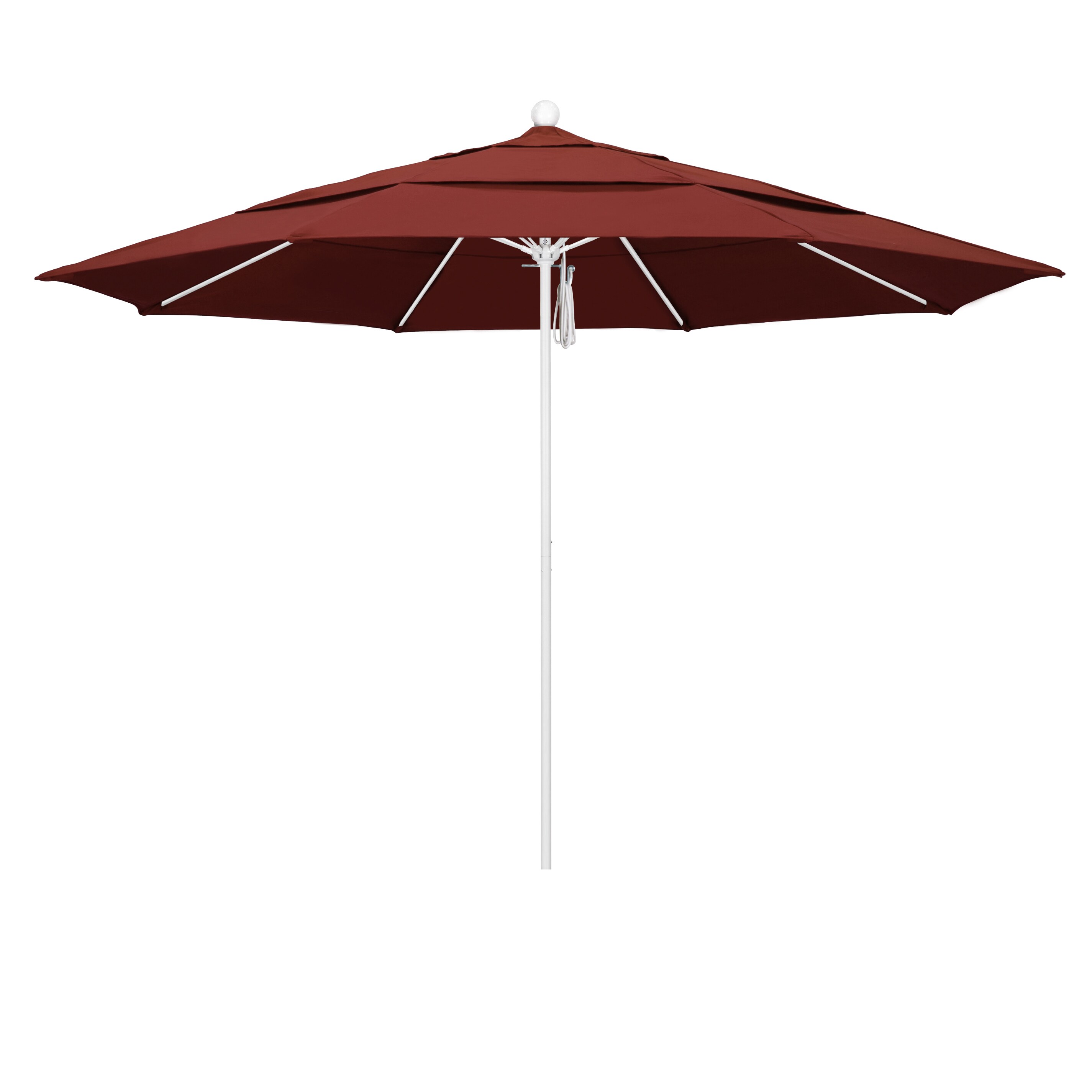 California Umbrella ALTO118170-5407-DWV 11-ft Aluminum Red No-tilt Market Patio Umbrella