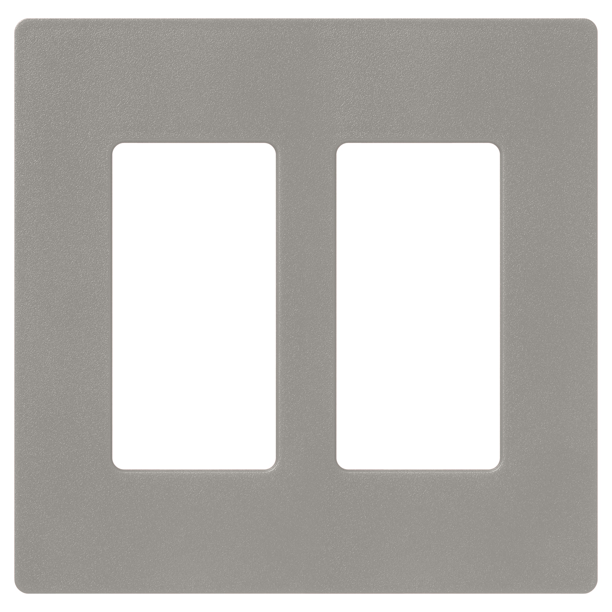 Lutron SC-2-CS Claro 2 -Gang Standard Size Cobblestone Plastic Indoor Screwless Decorator Wall Plate
