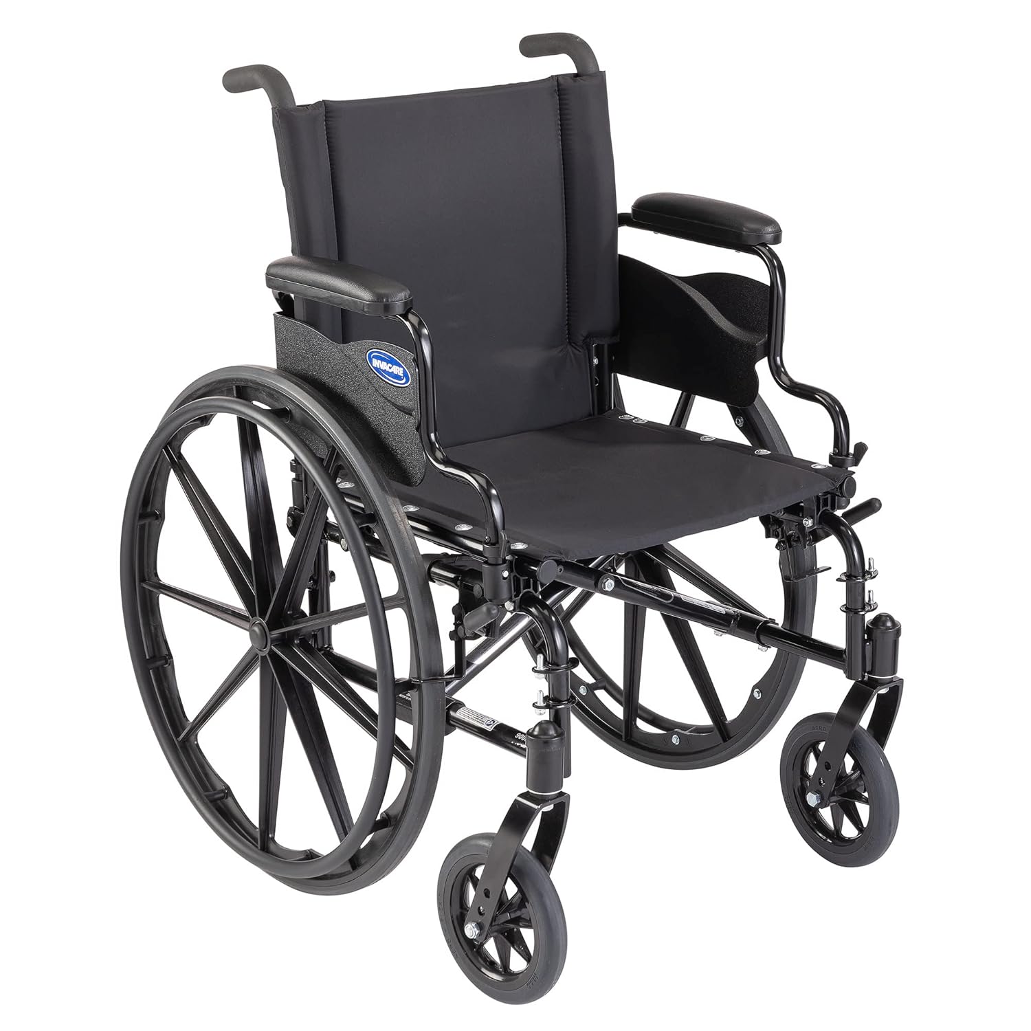 Invacare 9000 XT High Performance Lightweight Wheelchair with Desk Arms - 18'' Seat - Black