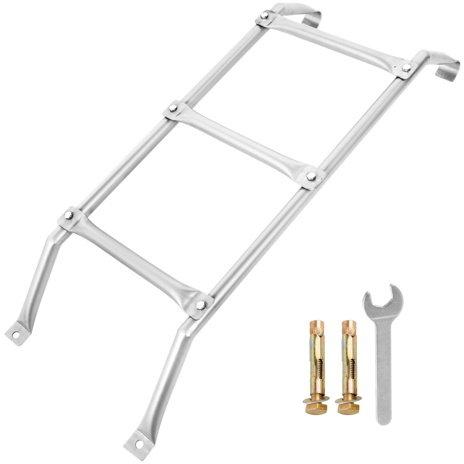VEVOR LTFSYHS3BDXSFST01V0 Egress Ladder 39-Inches x 100-Inches Wrought steel Finished Stainless steel Handrail