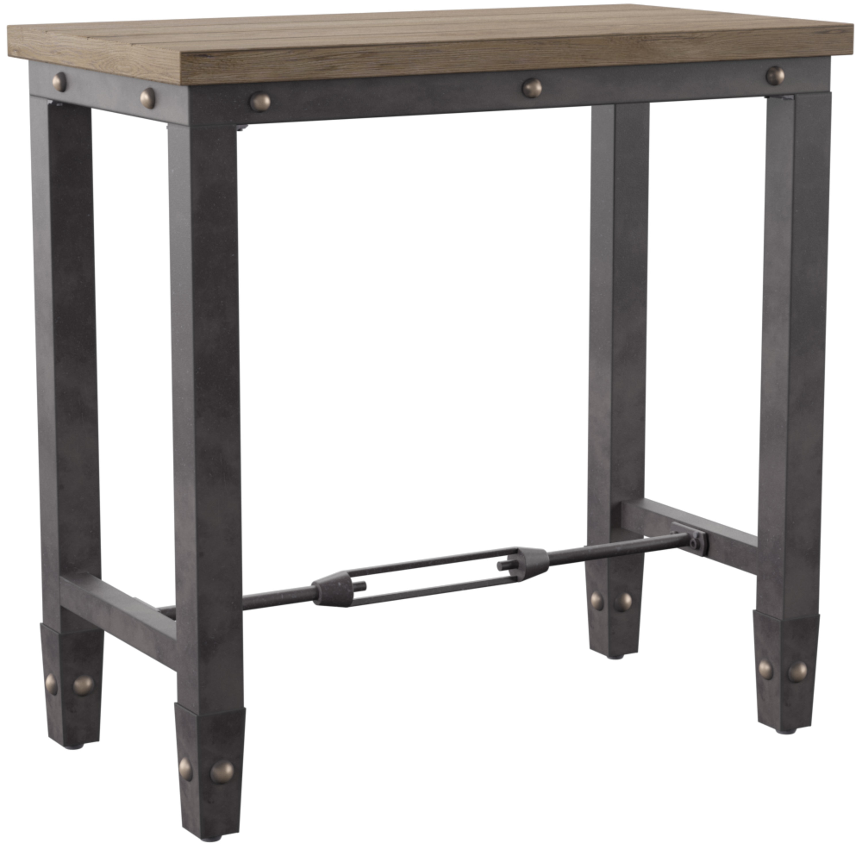 Steve Silver JE400EC 24-in W x 24-in H Brown Wood Rectangular Industrial End Table Assembly Required