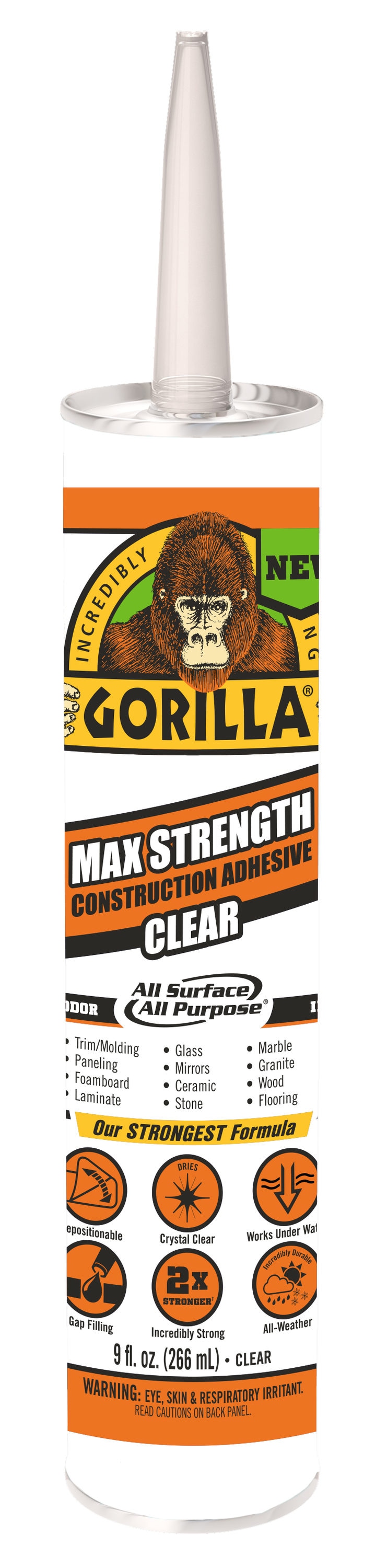  Gorilla Heavy Duty Spray Adhesive, Multipurpose and  Repositionable, 4 Ounce, Clear - Set of 4 : Office Products