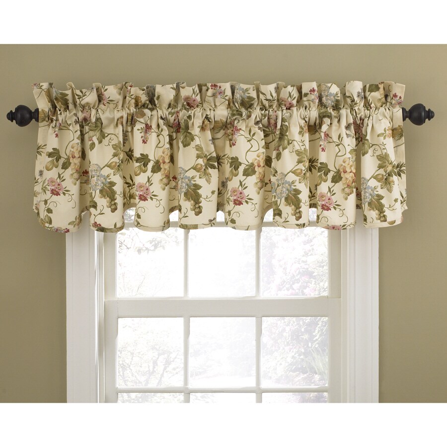 WAVERLY Valance Valances French Country Grape Pink Floral Brown Rod Pocket 18x51 