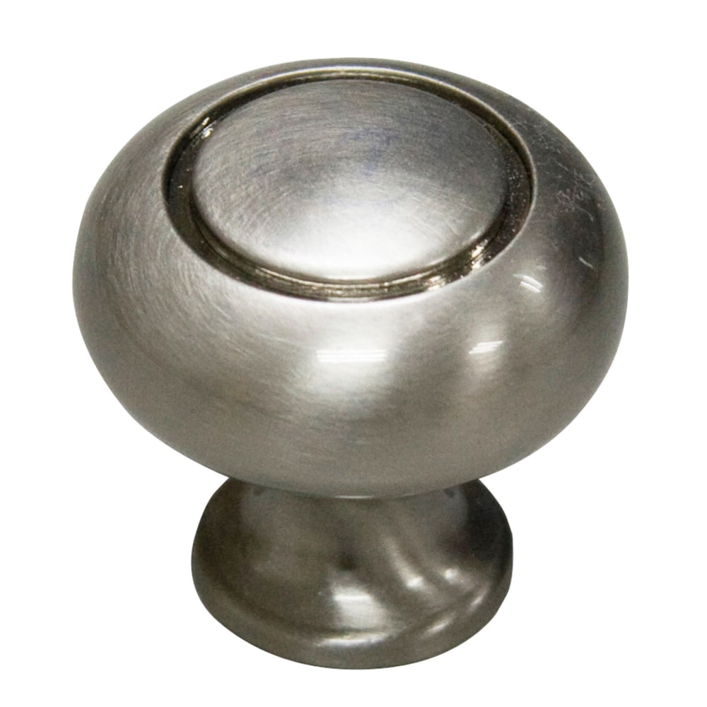 Allen Roth Groove Knob 1 14 In Satin Nickel Round Contemporary