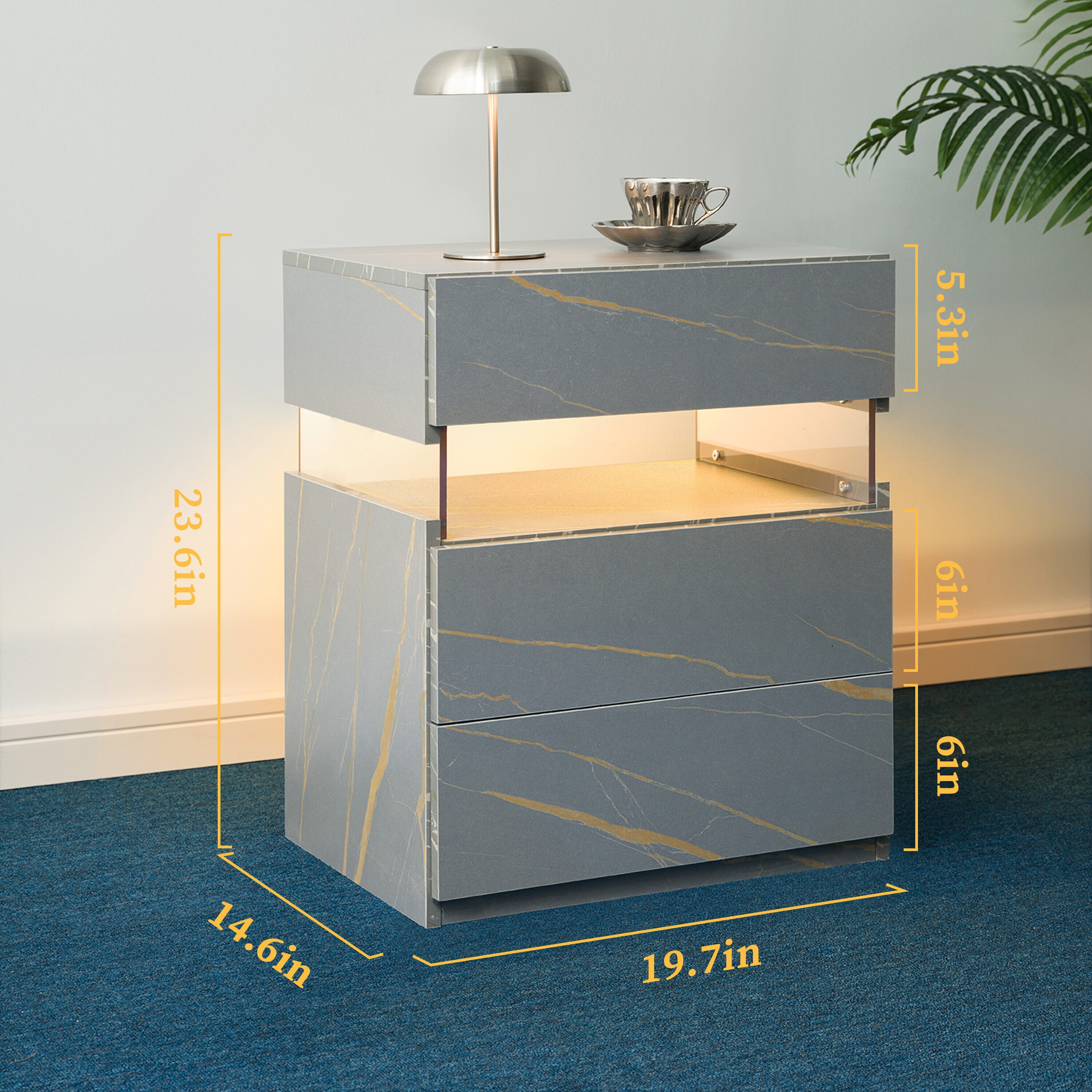 GLANZEND 6514UP1Z6 nightstands - View #2