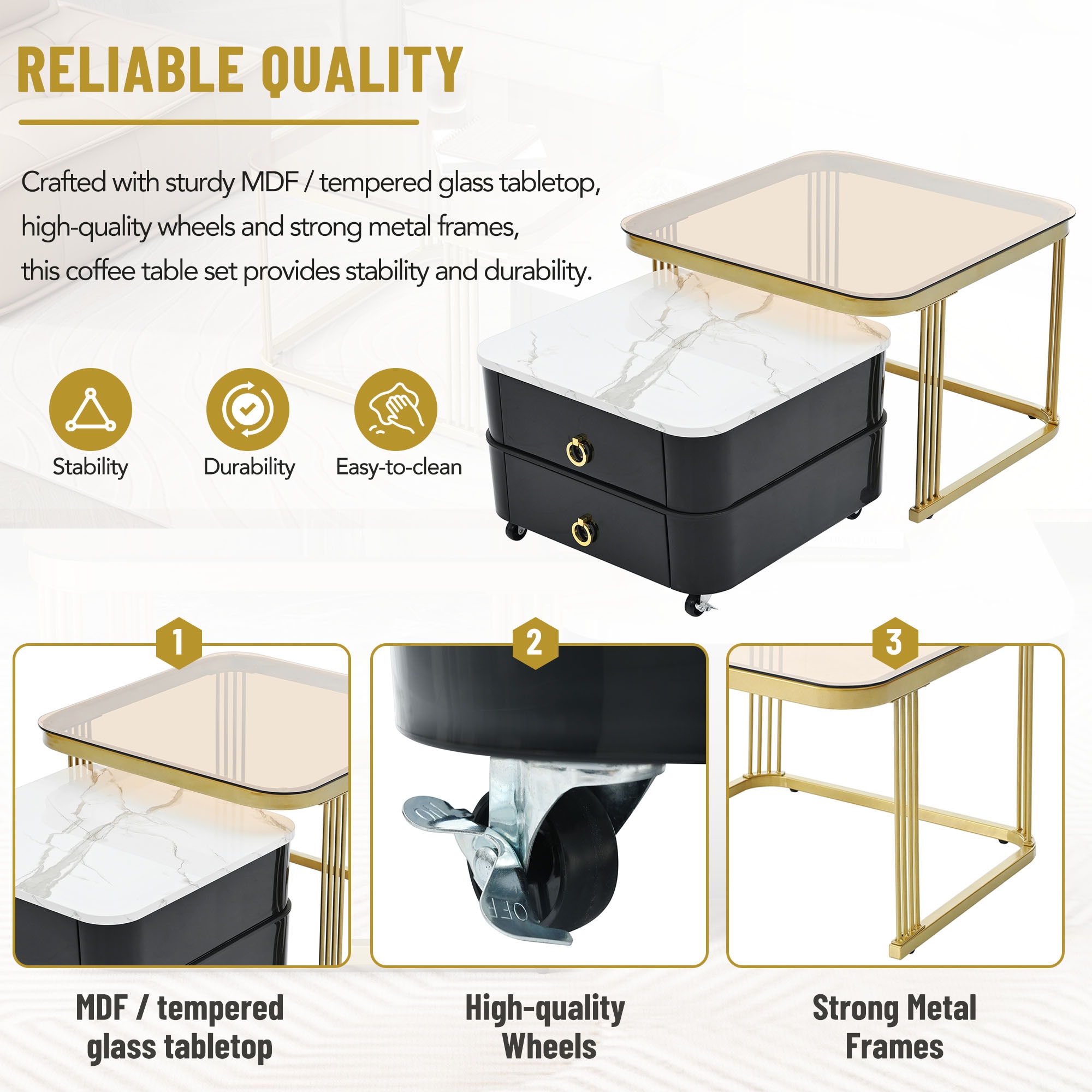 ModernLuxe WF324359AAB Coffee-Tables - View #5