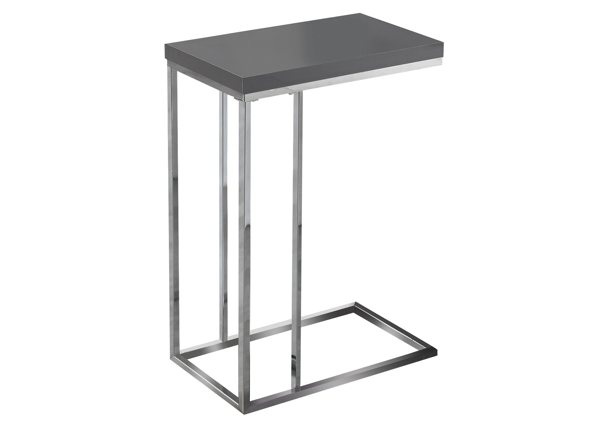 Monarch Specialties I 3030 18.25-in W x 25.25-in H Gray Composite Modern End Table Assembly Required