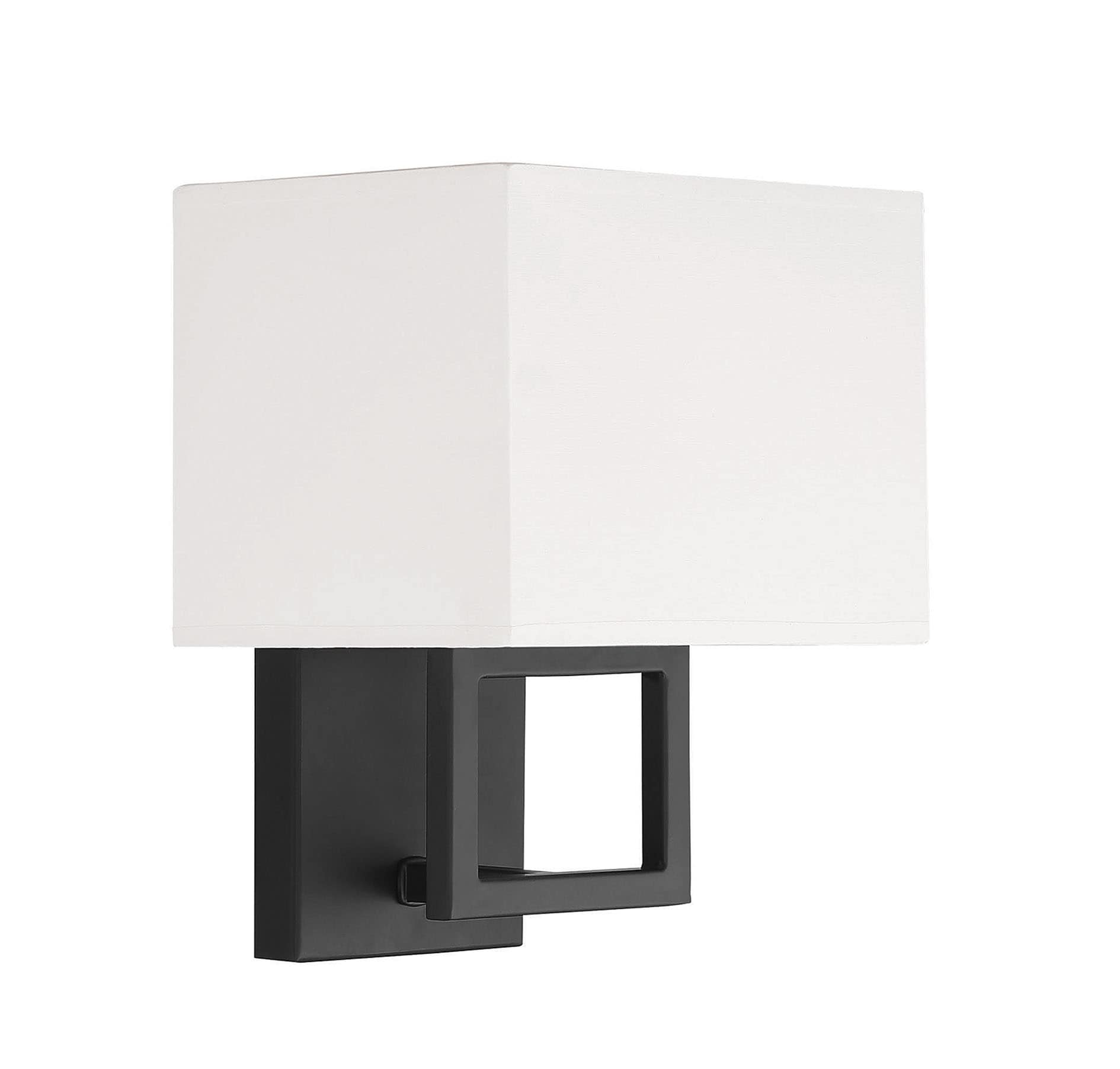 Meridian Lite Trends M90009MBK Meridian 8-in W 1 -Light Matte Black Transitional Wall Sconce