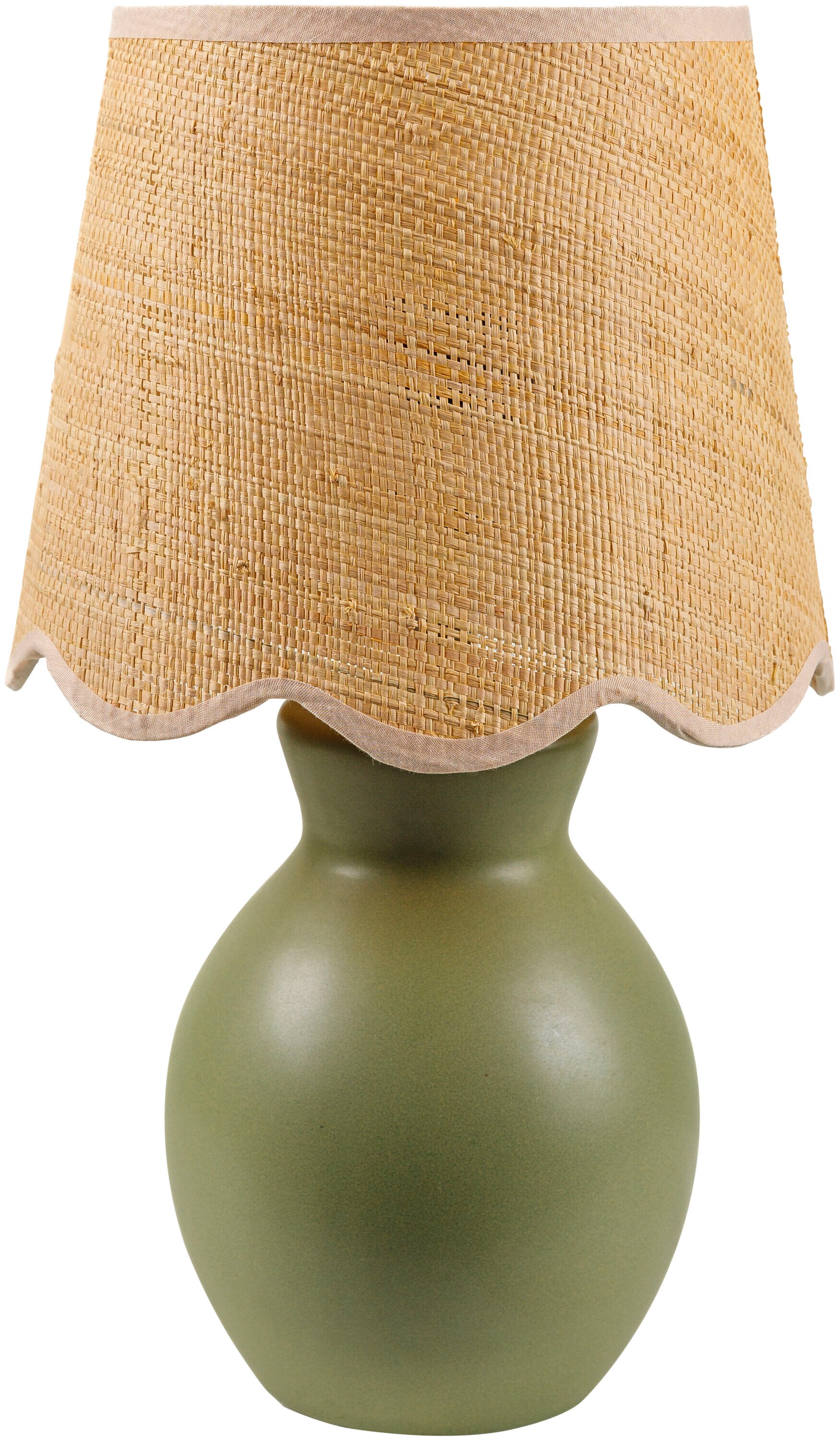 Livabliss STD-014 Stella Diminuta 15.75-in Green On/Off switch Table Lamp with Cotton Shade